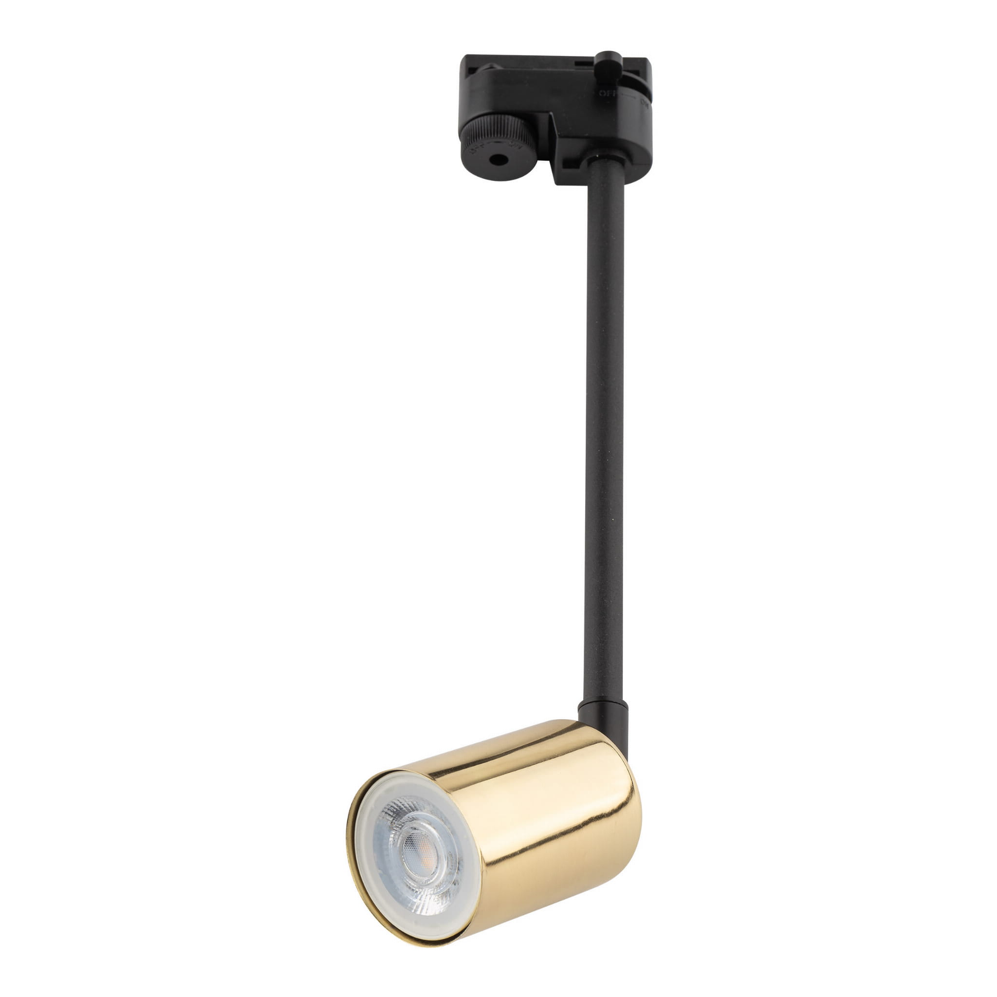 Reflektor do systemu szynowego 1-fazowego Tracer nowoczesny loft metalowy tuba złoty czarny TK Lighting Tracer 4920 1x10W GU10