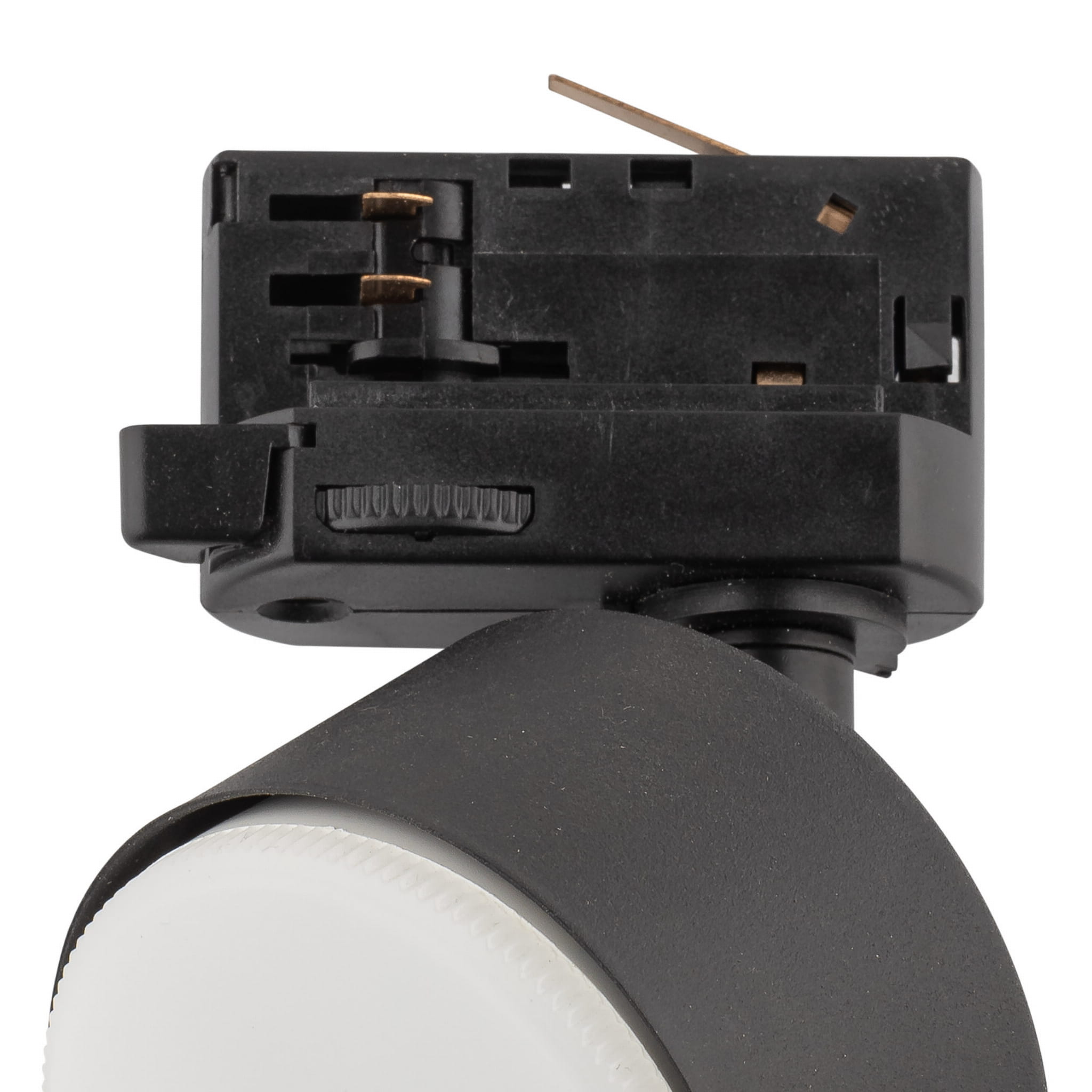 LAMPA SUFITOWA PUNKTOWA OKRĄGŁY reflektorek do systemu szynowego 3-fazowego czarna TK Lighting 6061 1x11W GX53