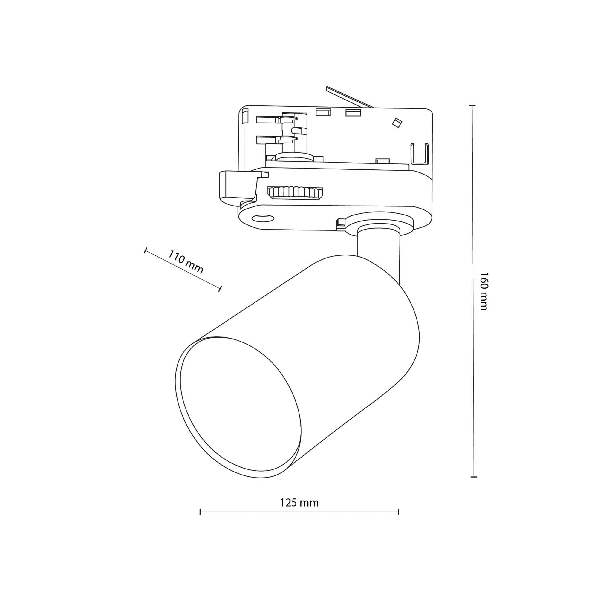 Tk Lighting Tracer 4849 reflektor 1x10W GU10 biały