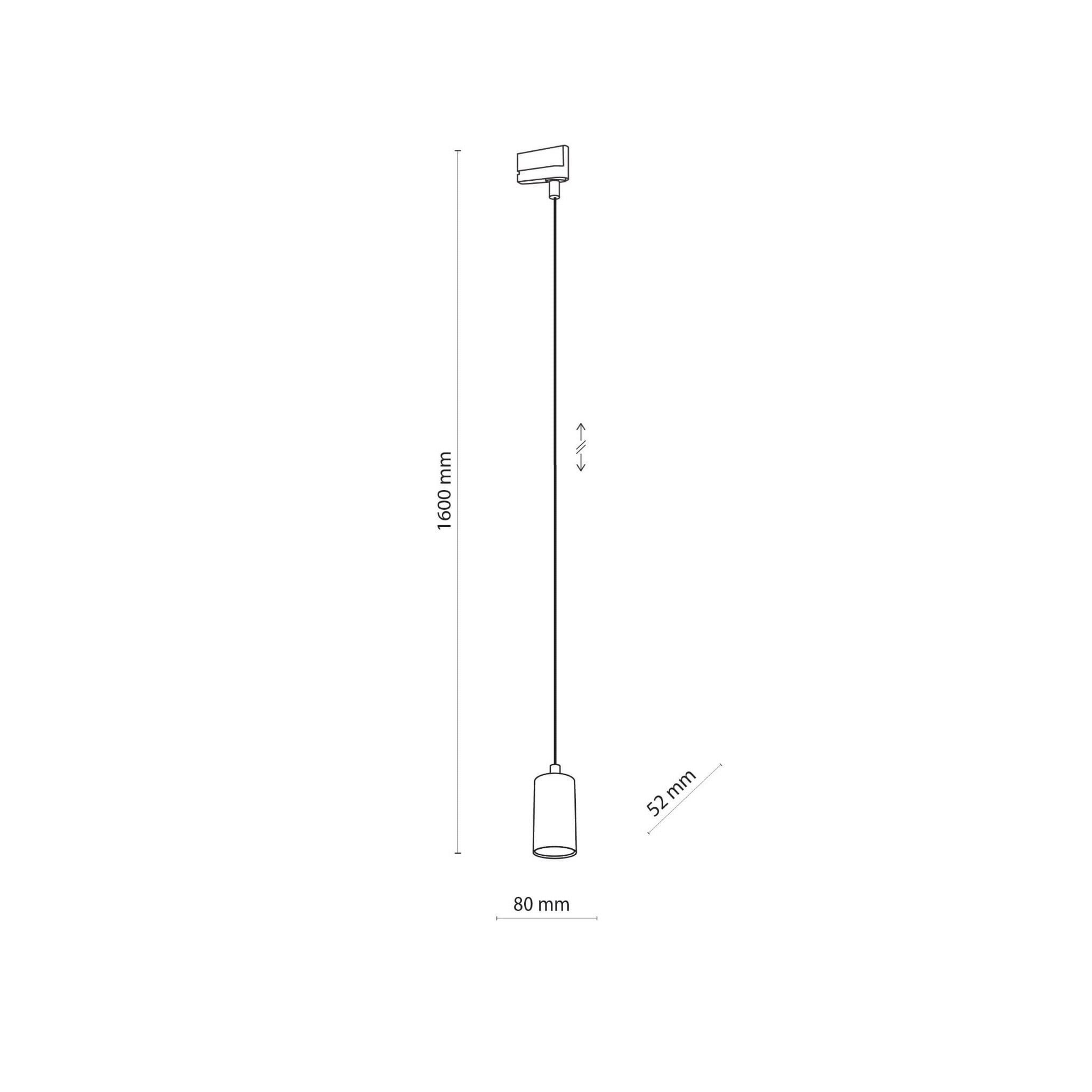 Tk Lighting Tracer 4845 lampa wisząca 1x10W GU10 biała
