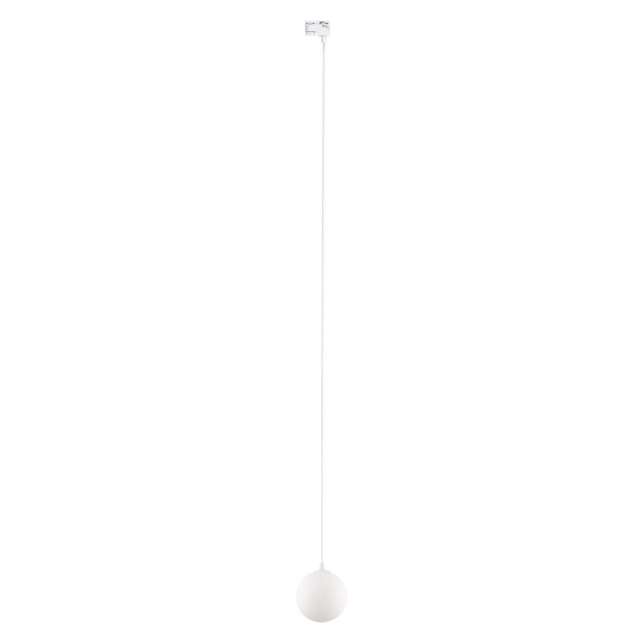 Lampa wisząca do systemu szynowego 1-fazowego Tracer nowoczesna loft klosz szklany kula biała TK Lighting Tracer 4886 1x6W G9
