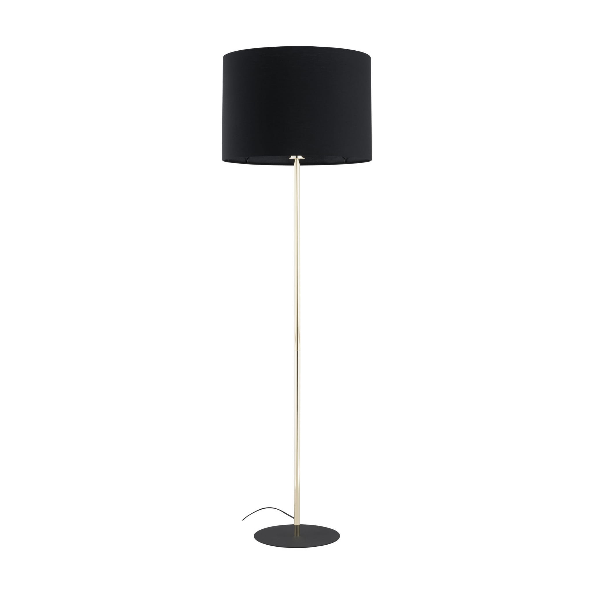 Lampa podłogowa nowoczesna elegancka loft glamour abażur materiałowy złota czarna TK Lighting Umberto 16029 1x15W E27