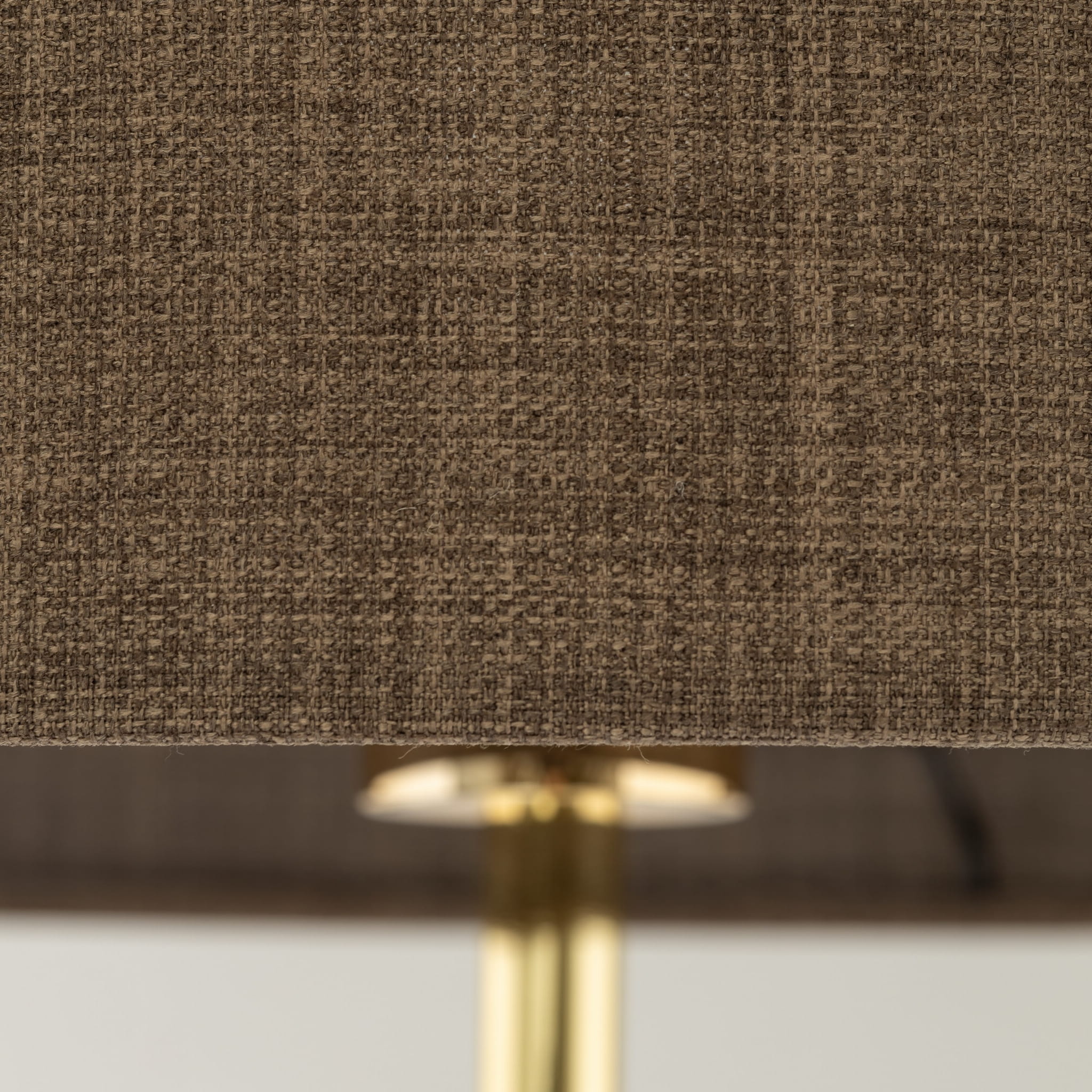 Lampa podłogowa nowoczesna elegancka loft glamour abażur materiałowy brązowa złota TK Lighting Umberto 16031 1x15W E27