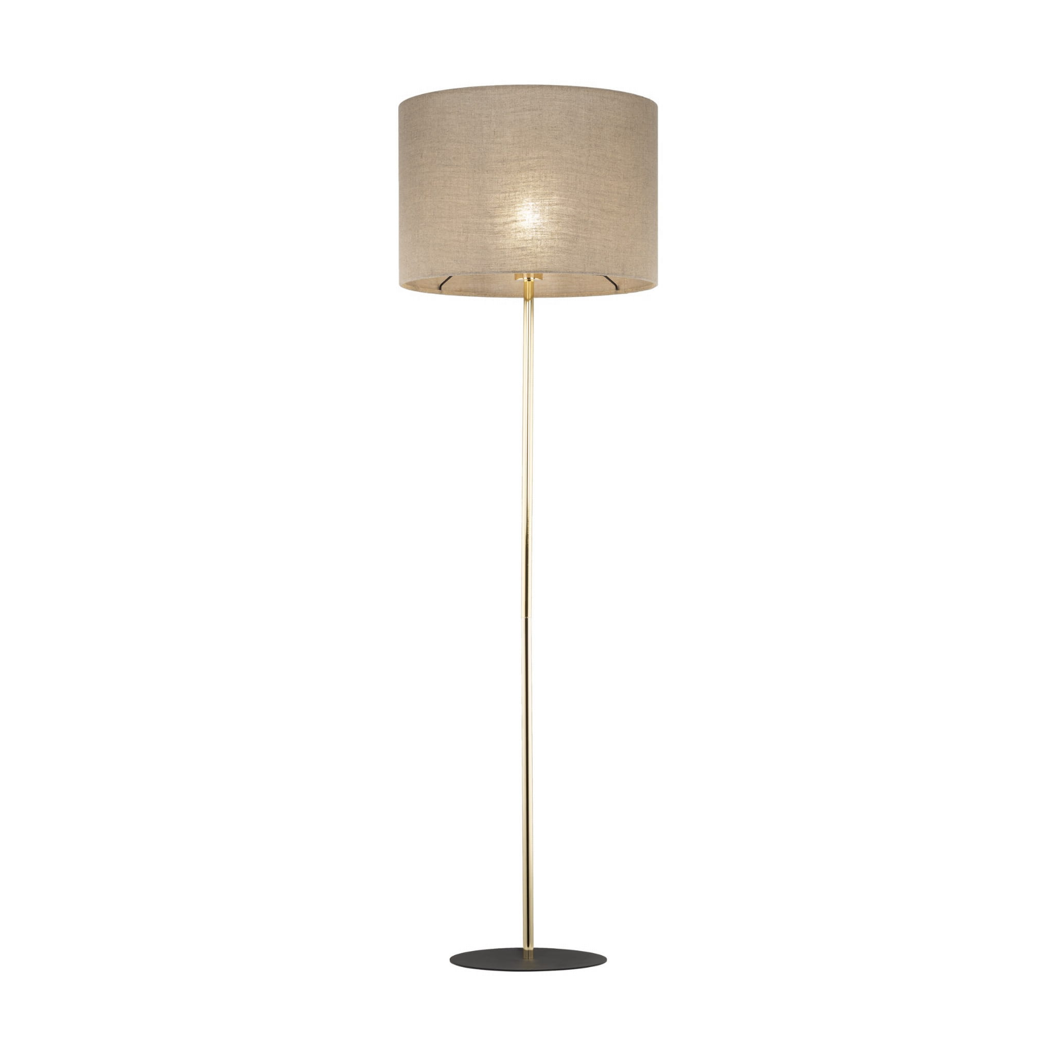 Lampa podłogowa nowoczesna elegancka loft glamour abażur materiałowy złota beżowa TK Lighting Umberto 16035 1x15W E27