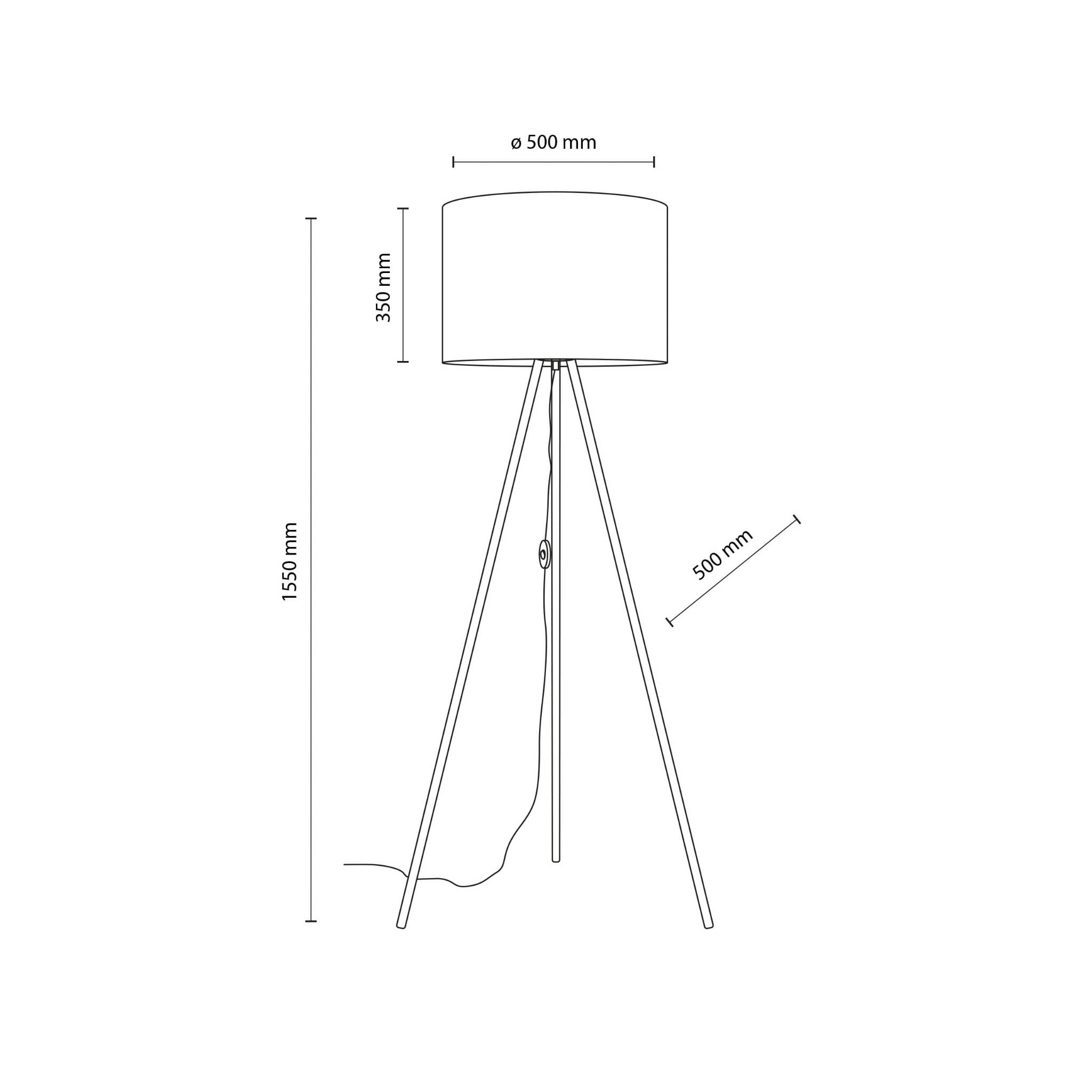 Lampa podłogowa nowoczesna elegancka loft glamour pręty abażur materiałowy złota beżowa TK Lighting Umberto 16036 1x15W E27