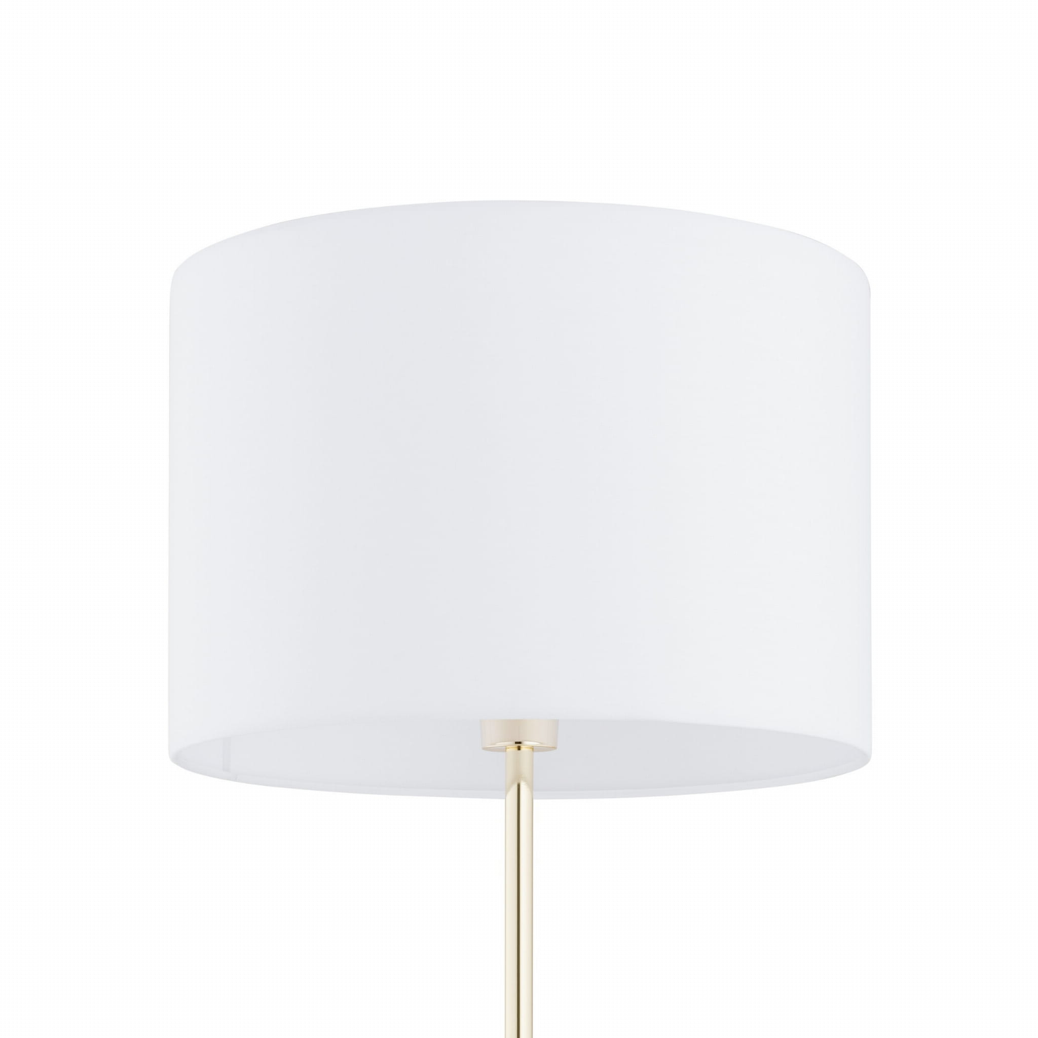 Lampa podłogowa nowoczesna elegancka loft glamour abażur materiałowy biała złota TK Lighting Umberto 16033 1x15W E27