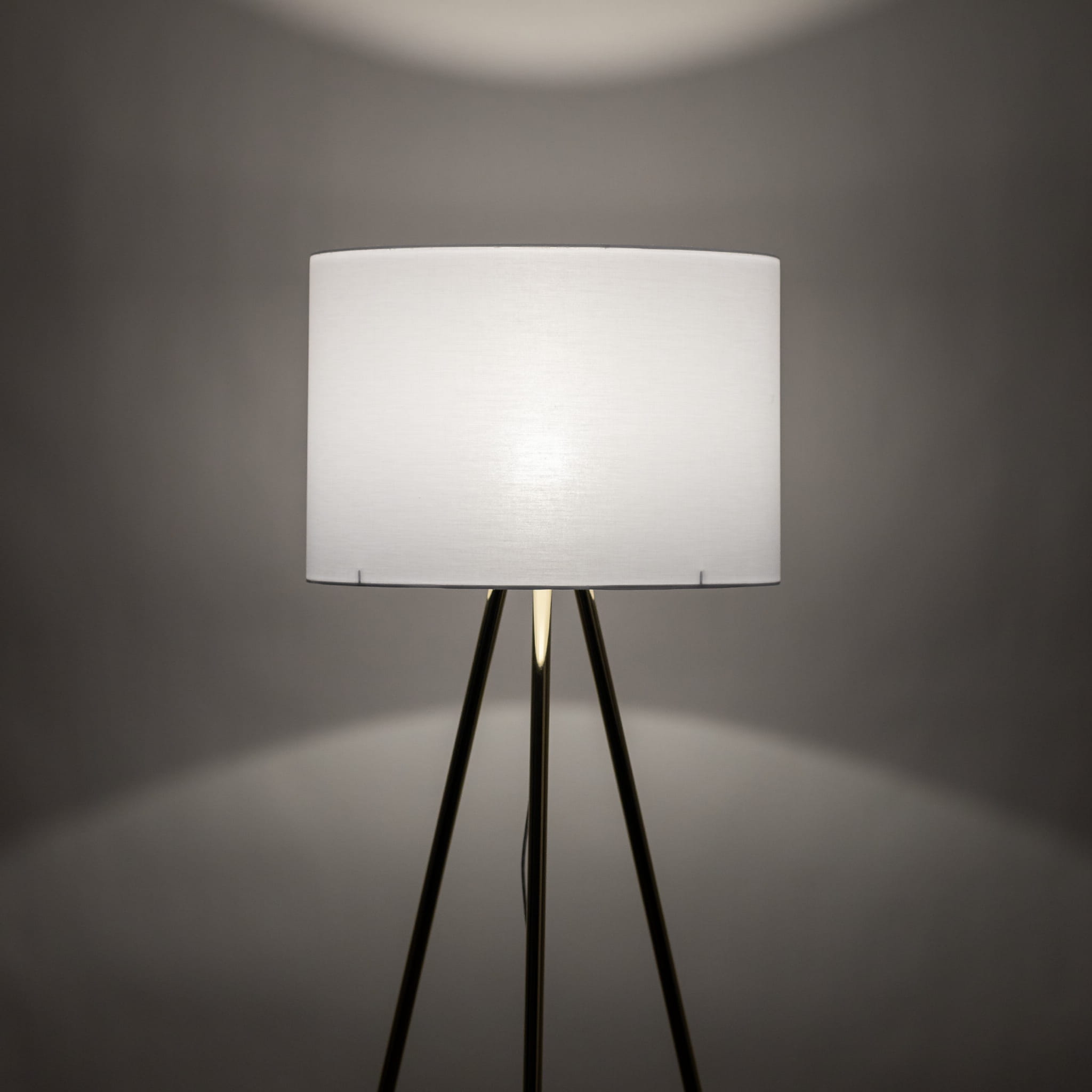 Lampa podłogowa nowoczesna elegancka loft glamour pręty abażur materiałowy biała złota TK Lighting Umberto 6637 1x15W E27