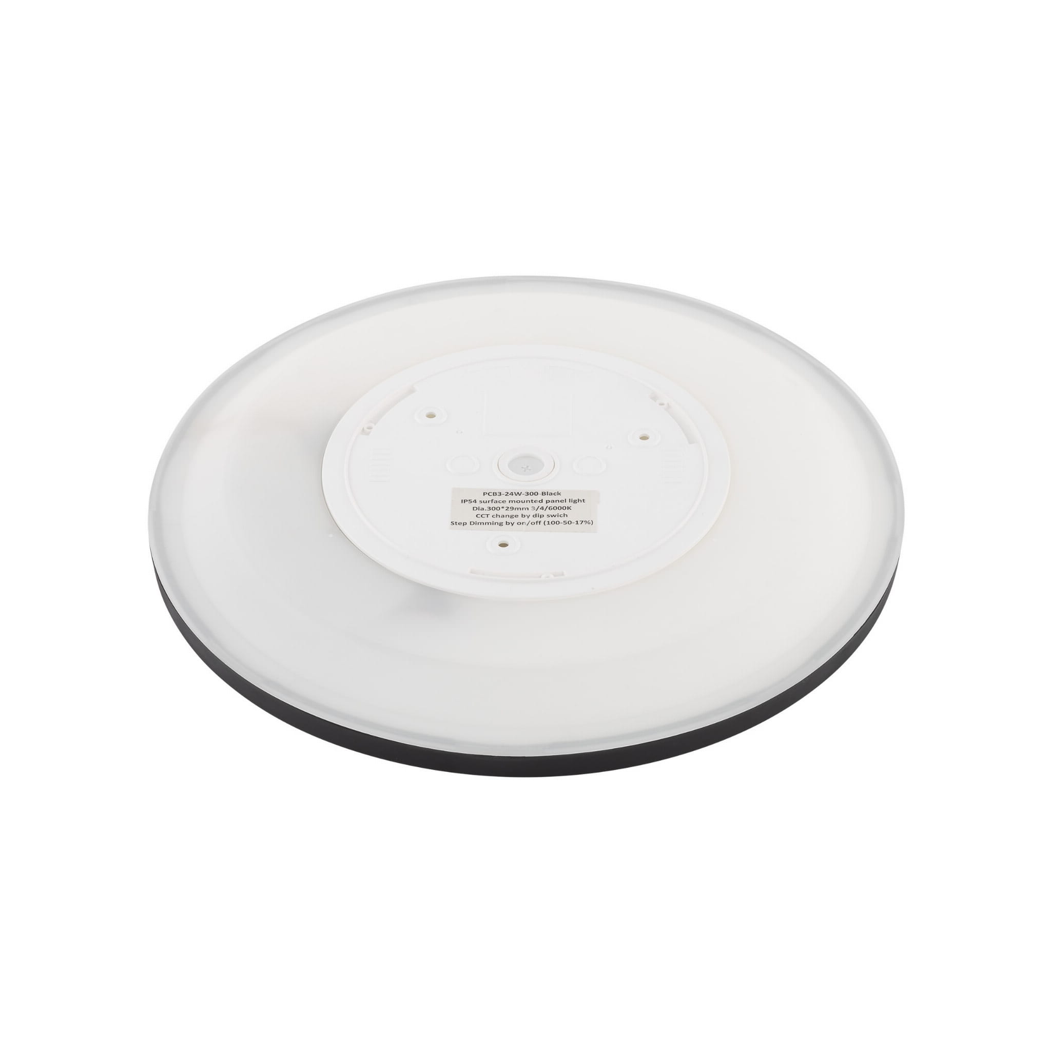 Plafon lampa sufitowa koło z przełącznikiem na obudowie TK Lighting Aqua Black Large 6905 1x45W LED 3000 4000 6500K czarny biały