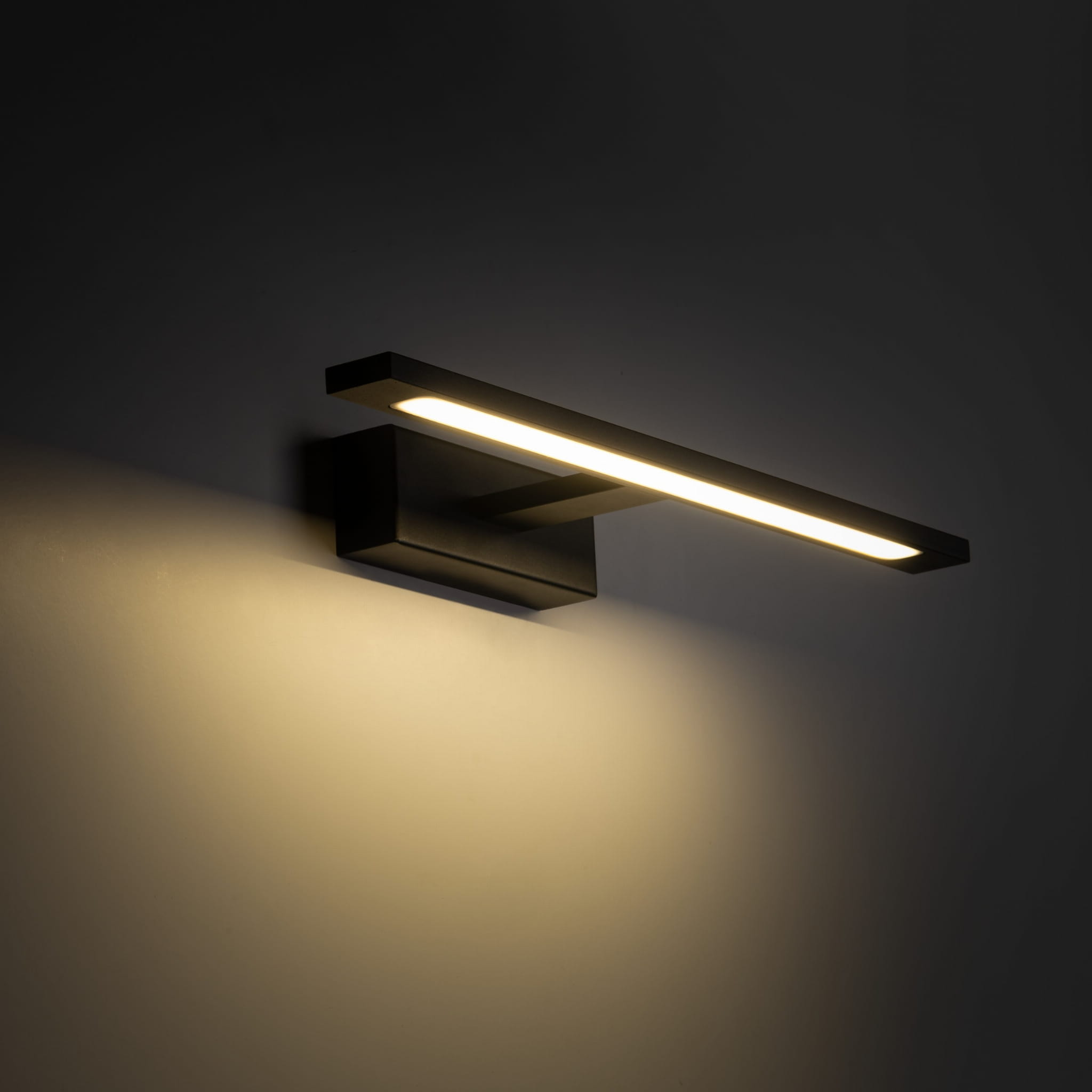 Kinkiet galeria nad lustro belka nowoczesny metalowy podłużny czarny TK Lighting Gallery 18000 1x12W LED 4000K