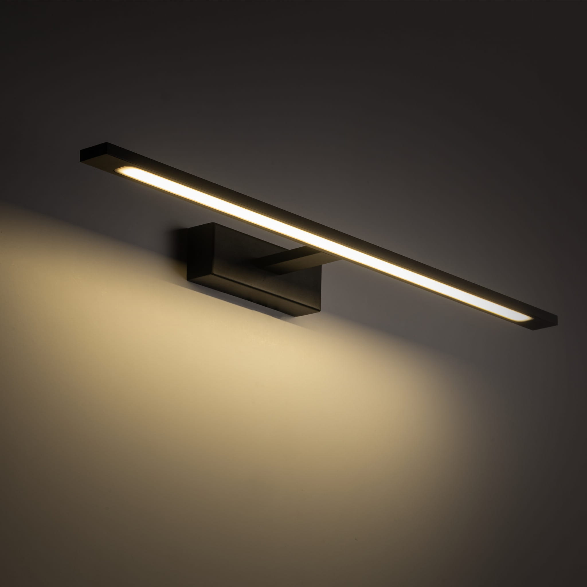 Kinkiet galeria nad lustro belka nowoczesny metalowy podłużny czarny TK Lighting Gallery 18002 1x20W LED 4000K
