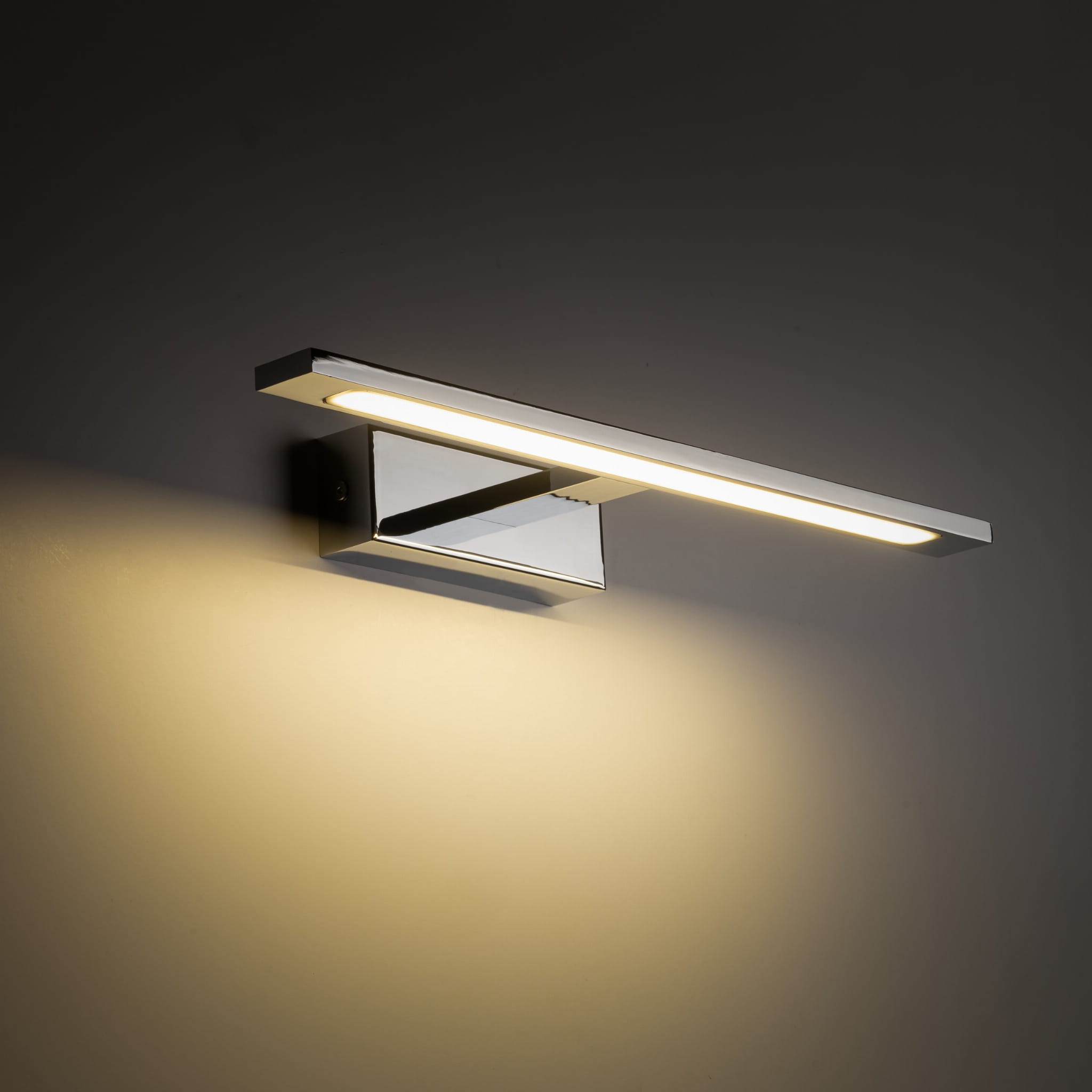 Kinkiet galeria nad lustro belka nowoczesny metalowy podłużny chrom TK Lighting Gallery 18001 1x12W LED 4000K