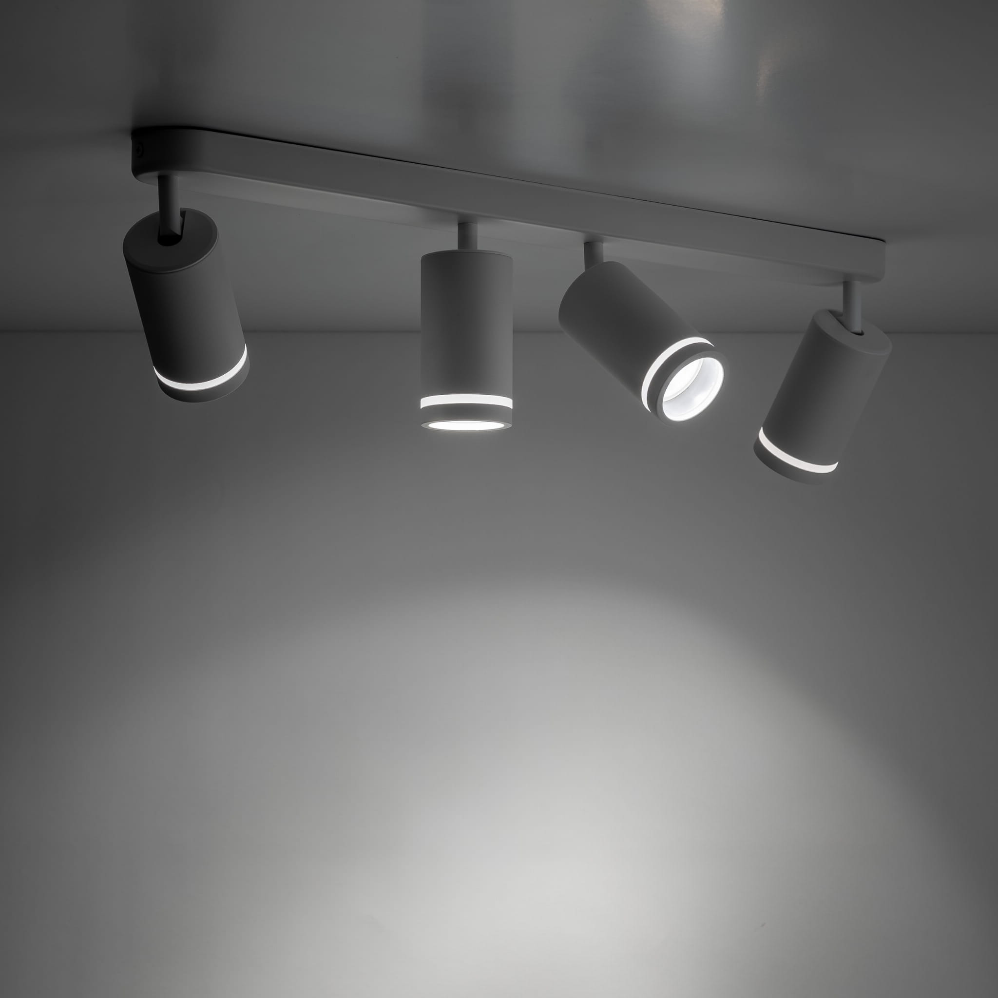 Plafon nowoczesny industrialny loft reflektory metalowe tuba biały TK Lighting Jet 6917 4x10W GU10