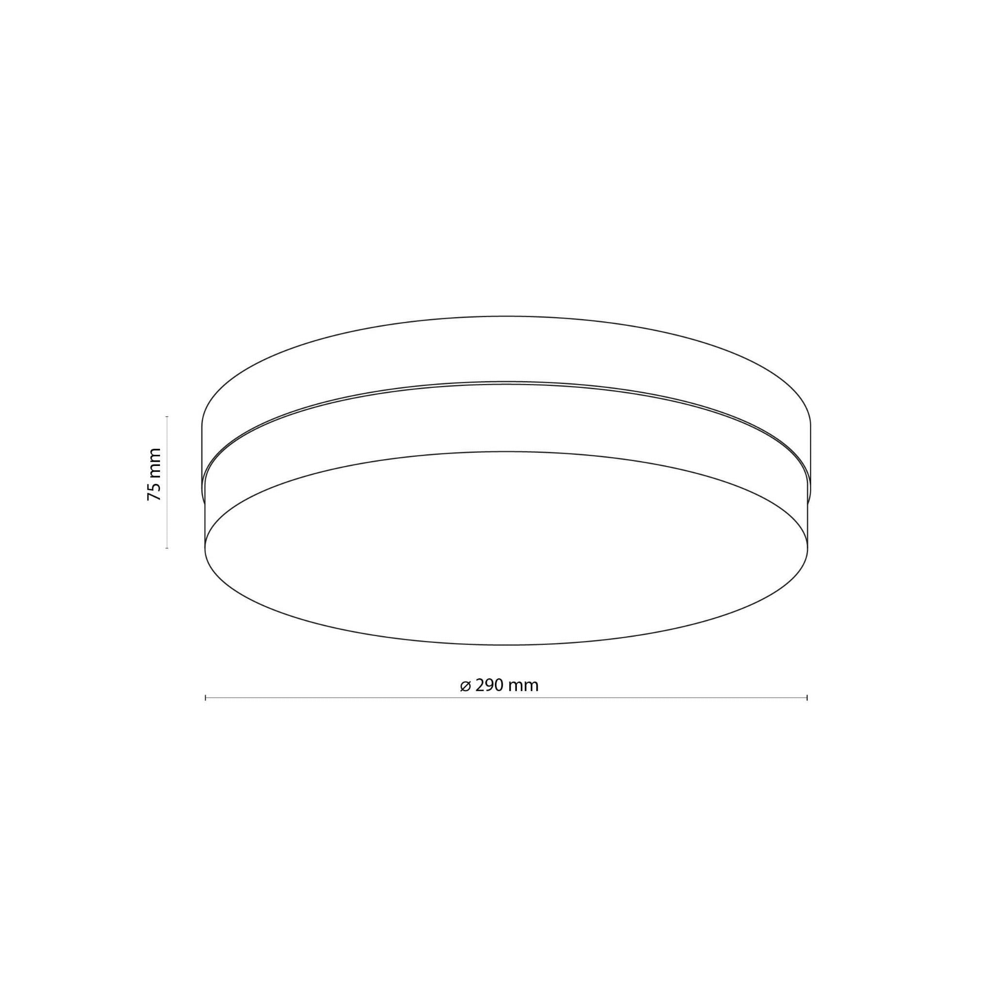 Plafon okrągły lampa sufitowa IP44 2x15W E27 Tk Lighting Pori Black 864 biały