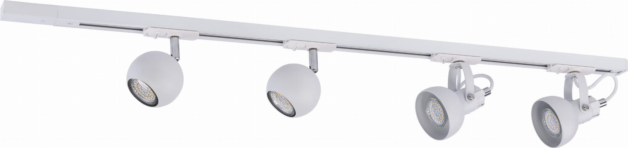 Szyna montażowa do systemu szynowego TK Lighting 4044 1-faz 1m+zaślepka+zasilanie biała