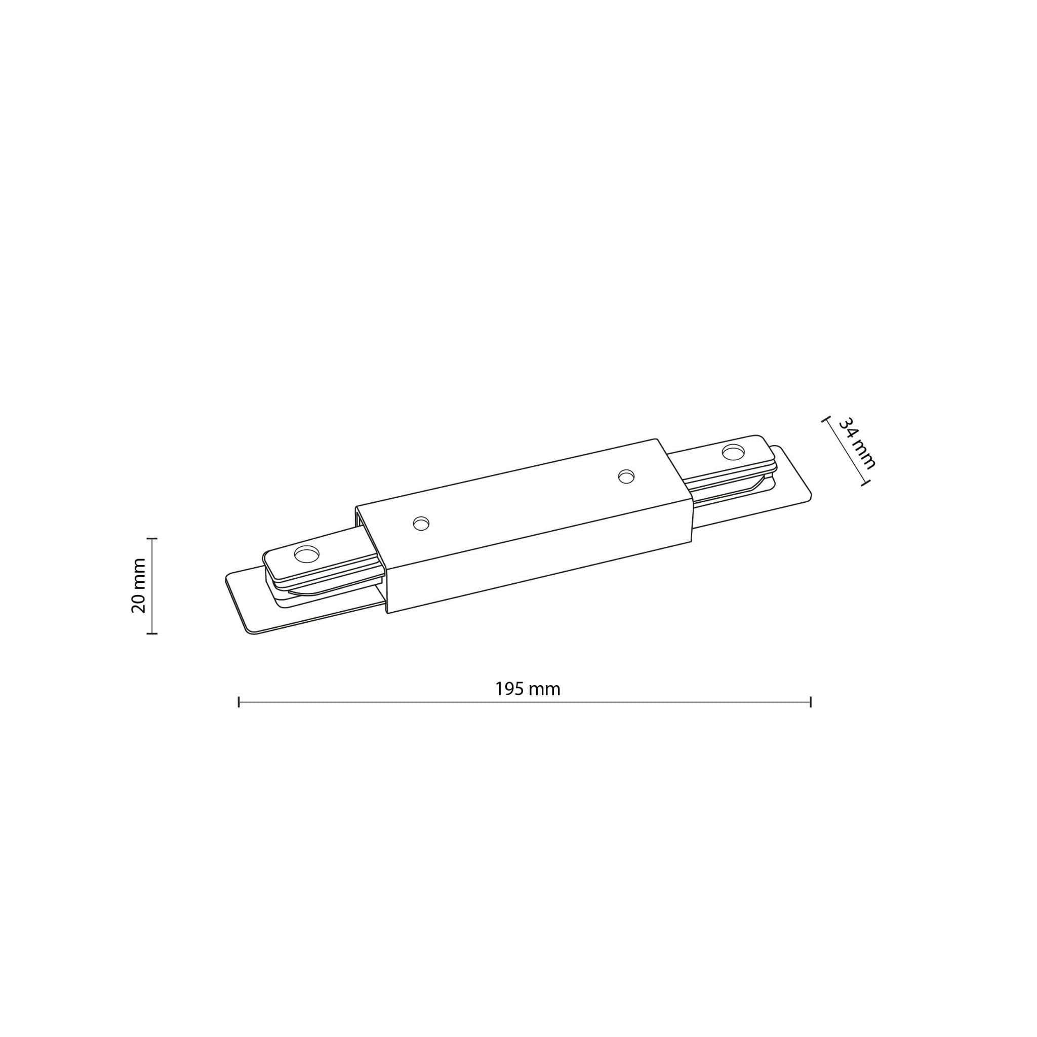 Łącznik z zasilaniem do systemu szynowego 1-fazowego Tracer biały TK Lighting Tracer 4530