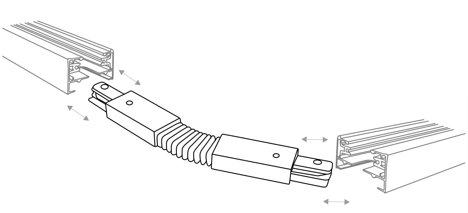 TK Lighting Tracer 4071 Złącze ruchome w kształcie L biały