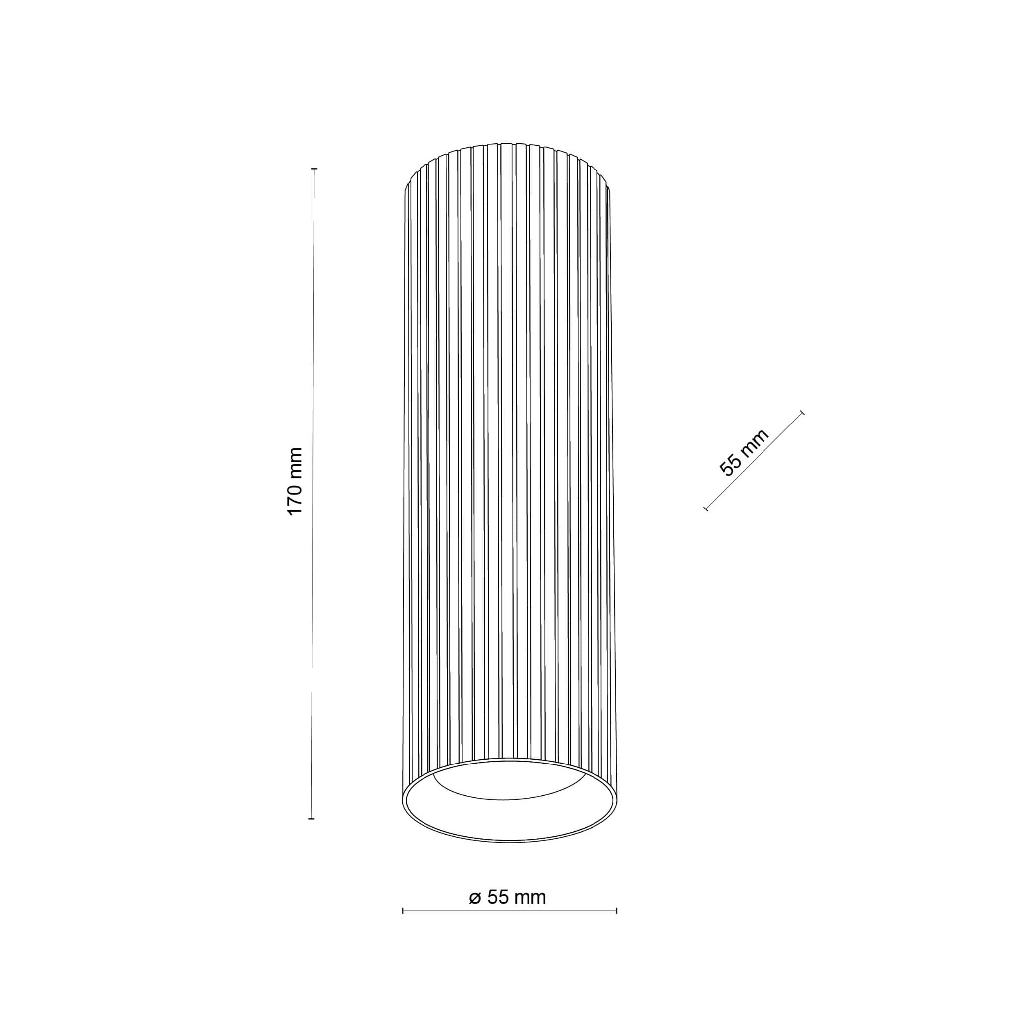 Spot nowoczesny industrialny loft metalowy tuba czarny TK Lighting Tune 10024 1x10W GU10