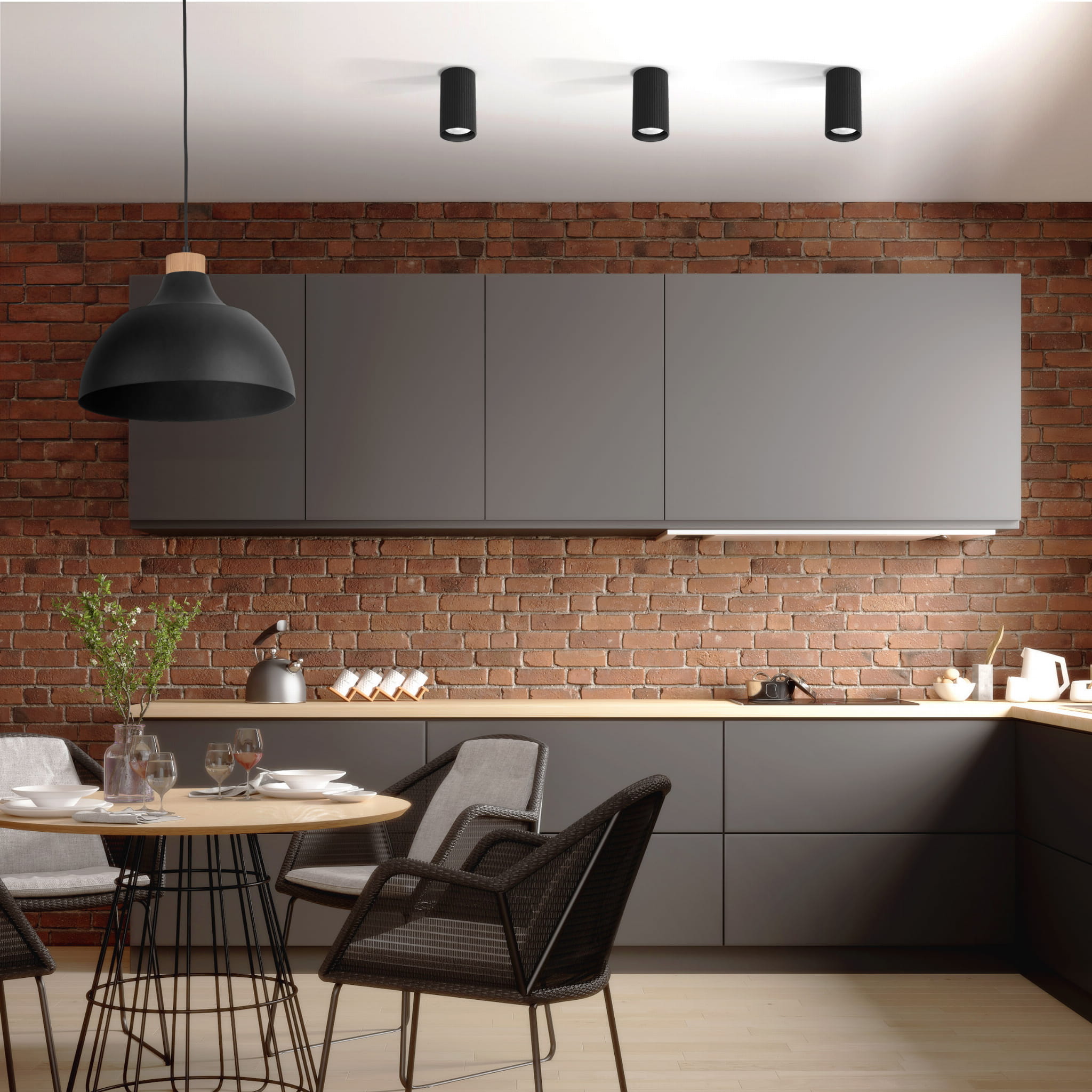 Spot nowoczesny industrialny loft metalowy tuba czarny TK Lighting Tune 10022 1x10W GU10
