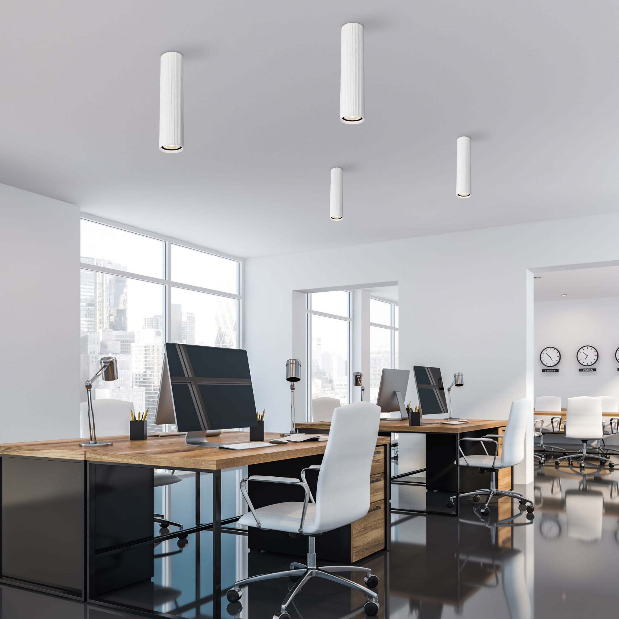 Spot nowoczesny industrialny loft metalowy tuba biały TK Lighting Tune 10027 1x10W GU10