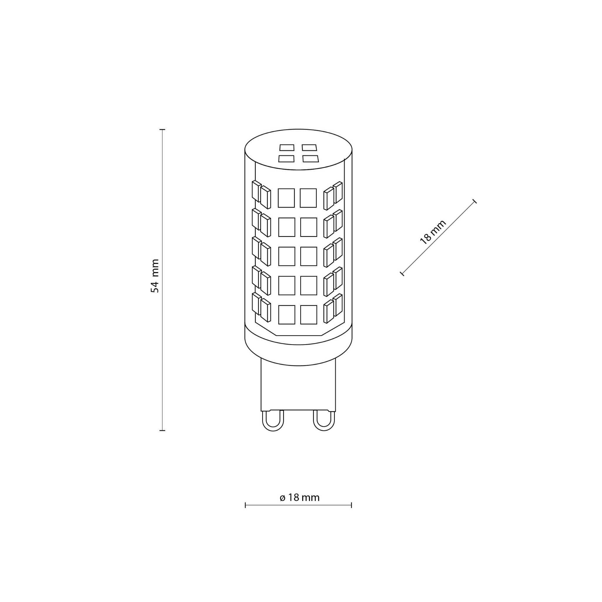 Żarówka transparentna TK Lighting 3132 1x4W G9 4000K 595 lm