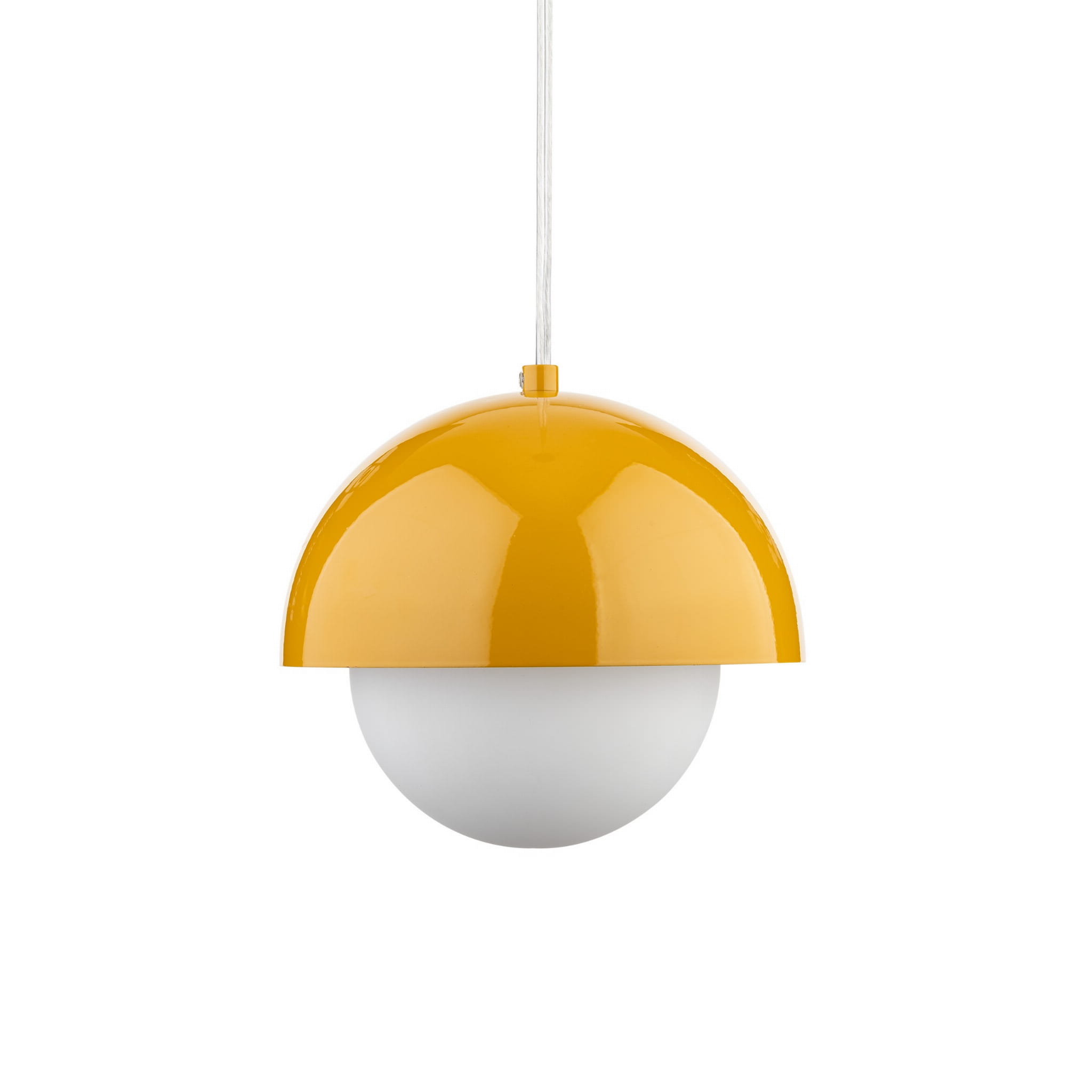 Lampa wisząca nowoczesna skandynawska klosz metalowy miska ochra biała TK Lighting Bono 10265 1x8W G9