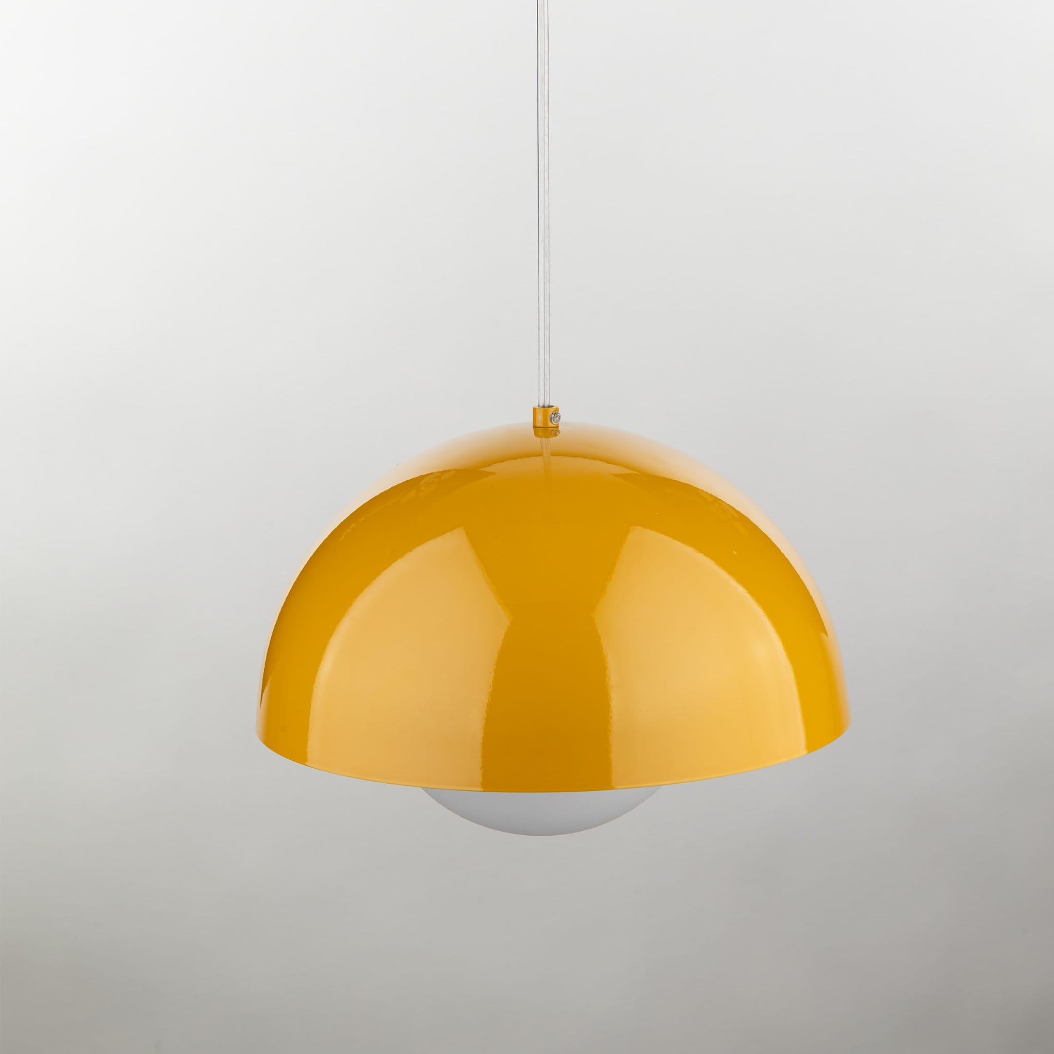 Lampa wisząca nowoczesna skandynawska klosz metalowy miska ochra biała TK Lighting Bono 10275 1x15W E27