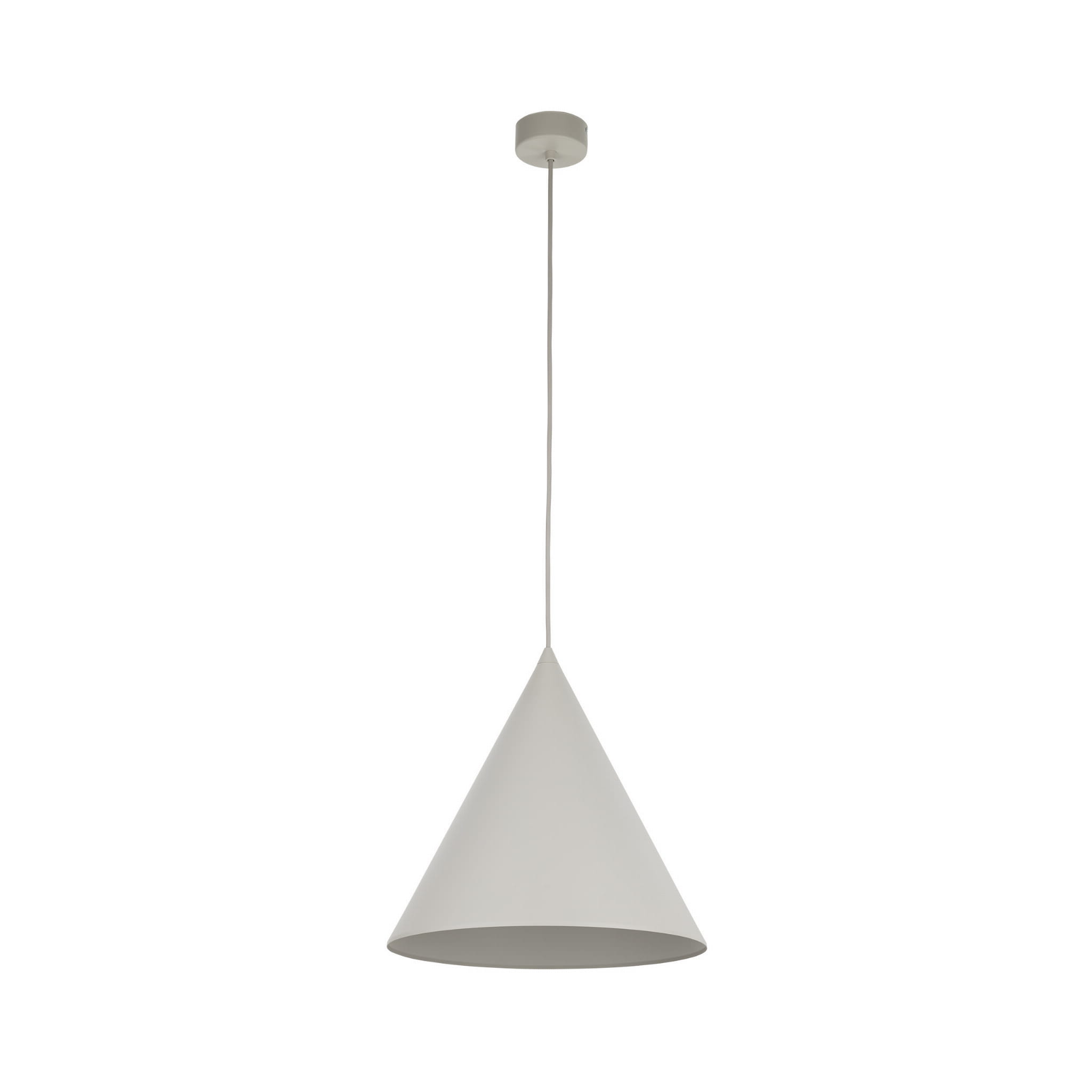 Lampa wisząca nowoczesna skandynawska loft klosz metalowy stożek beżowa TK Lighting Cono 10056 1x15W E27
