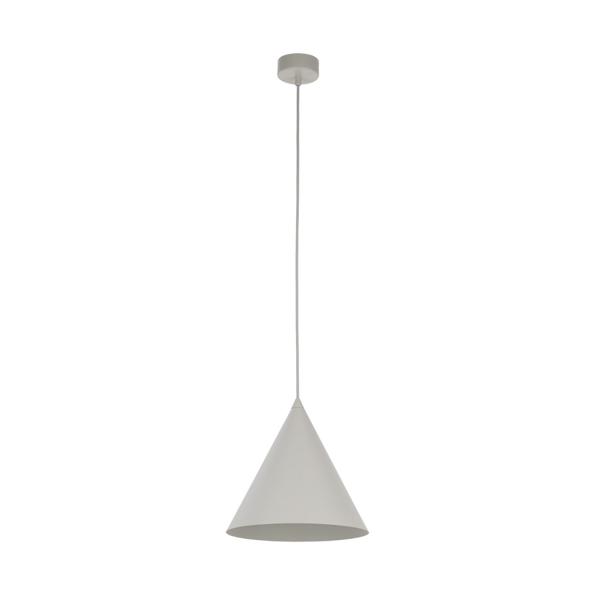Lampa wisząca nowoczesna skandynawska loft klosz metalowy stożek beżowa TK Lighting Cono 6631 1x15W E27