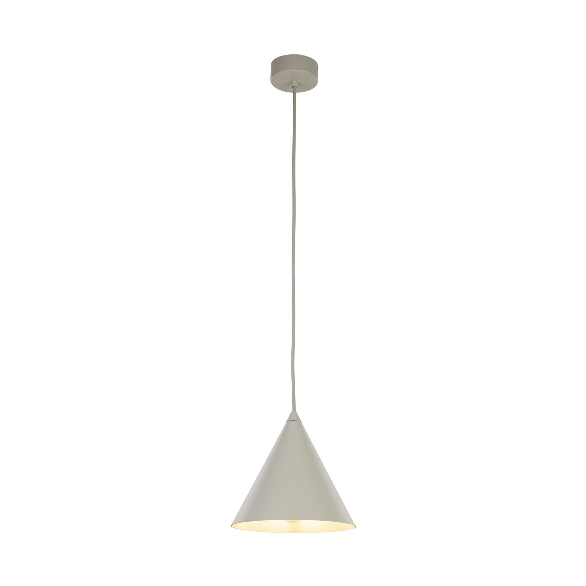 Lampa wisząca nowoczesna skandynawska loft klosz metalowy stożek beżowa TK Lighting Cono 10072 1x15W E27
