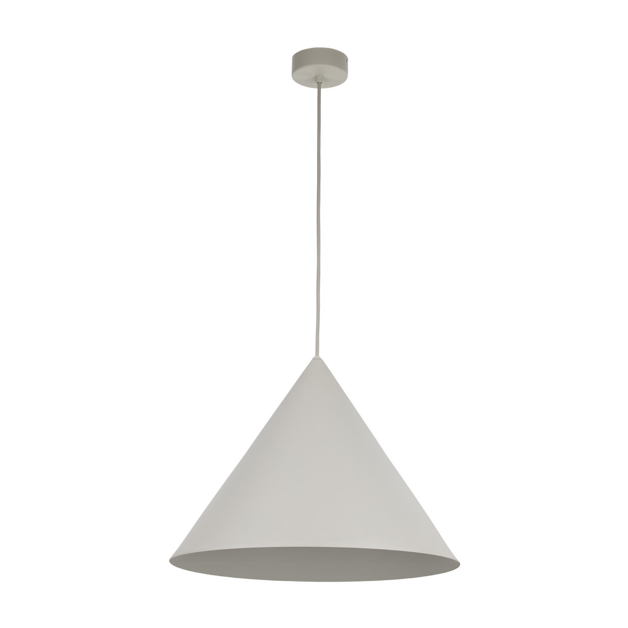 Lampa wisząca nowoczesna skandynawska loft klosz metalowy stożek beżowa TK Lighting Cono 10061 1x15W E27