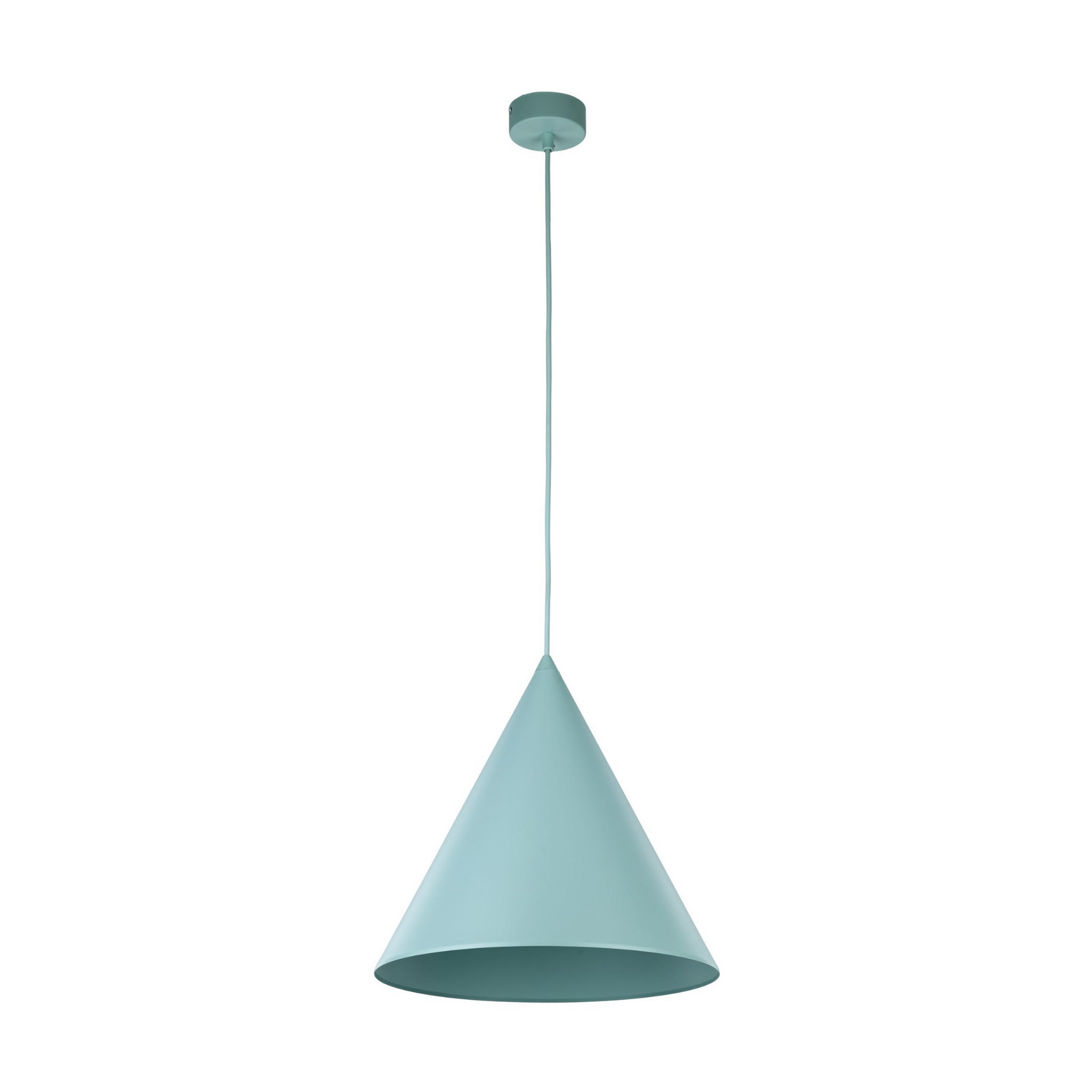 Lampa wisząca nowoczesna skandynawska klosz metalowy stożek miętowa TK Lighting Cono 10063 1x15W E27