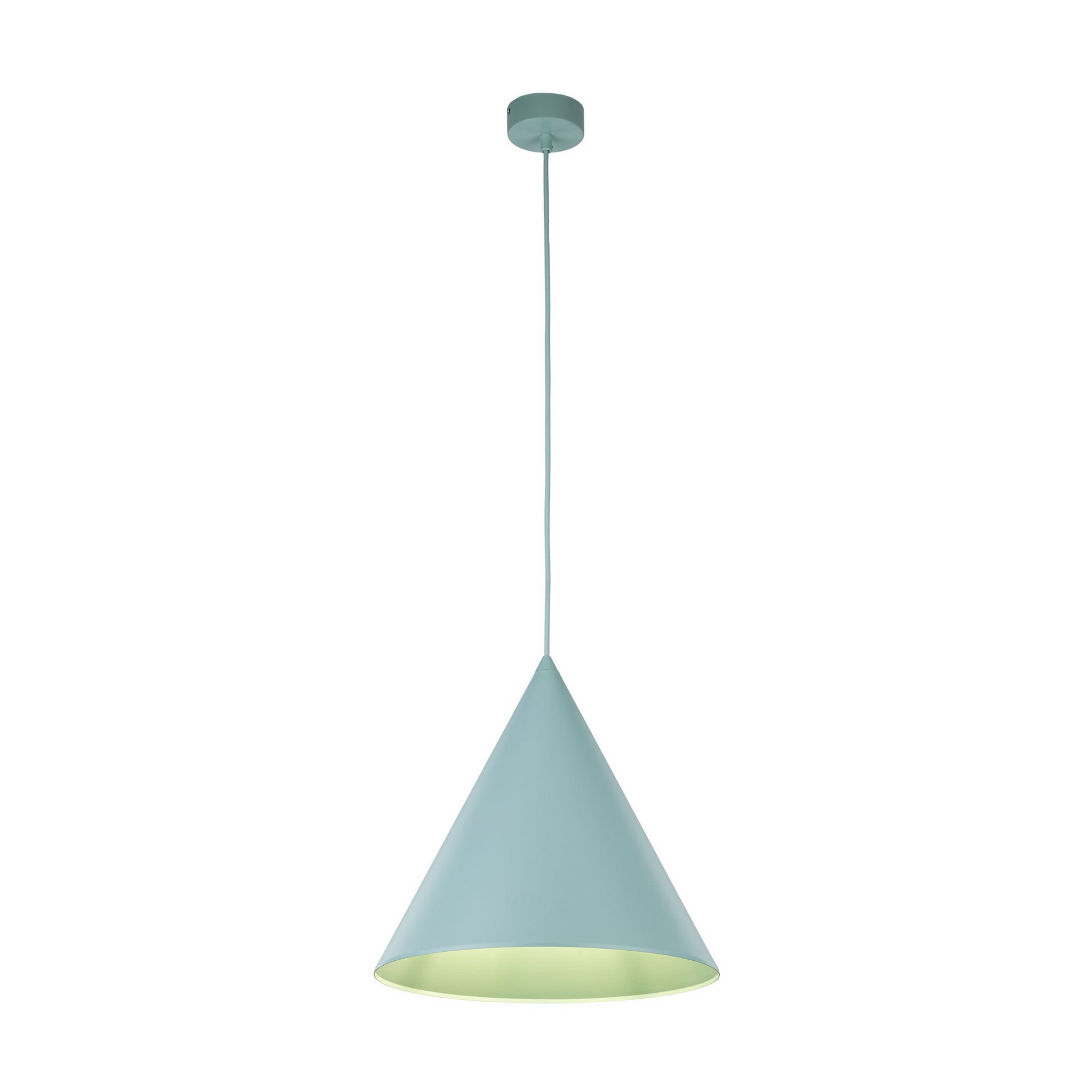 Lampa wisząca nowoczesna skandynawska klosz metalowy stożek miętowa TK Lighting Cono 10063 1x15W E27