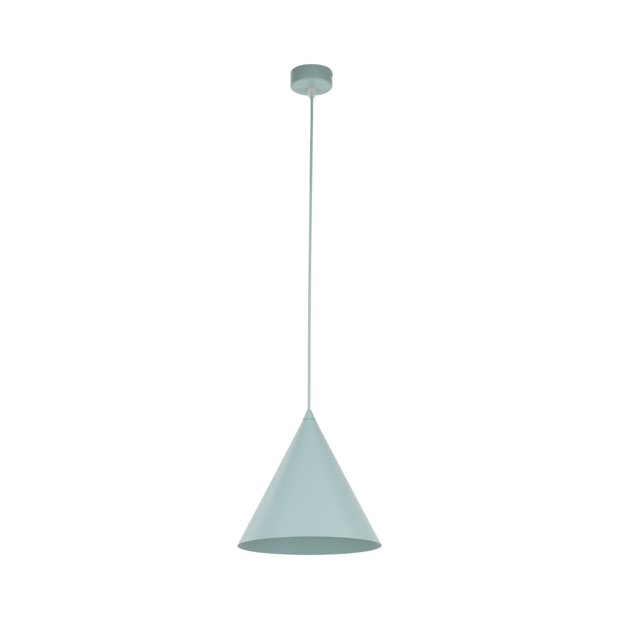 Lampa wisząca nowoczesna skandynawska klosz metalowy stożek miętowa TK Lighting Cono 6651 1x15W E27