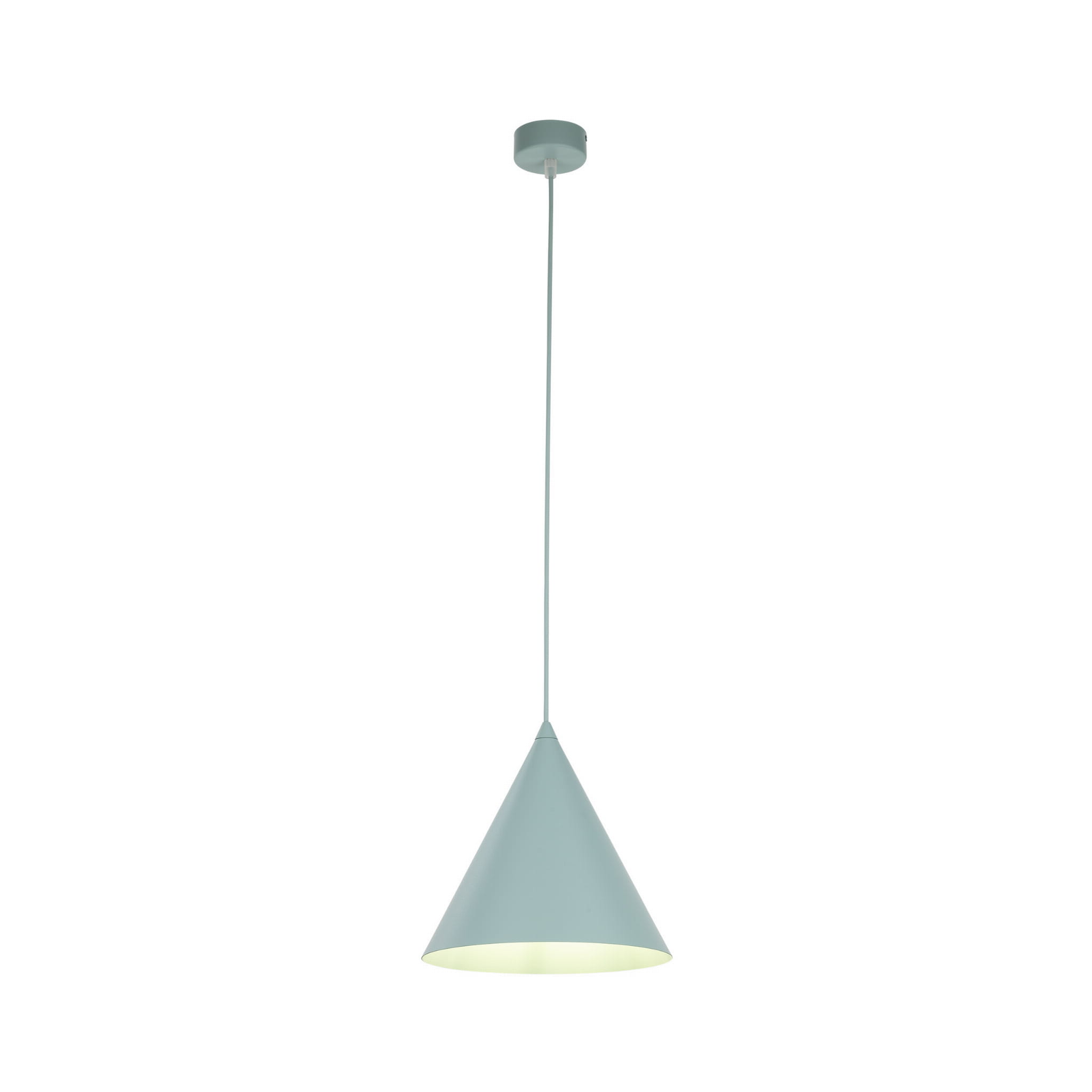 Lampa wisząca nowoczesna skandynawska klosz metalowy stożek miętowa TK Lighting Cono 6651 1x15W E27