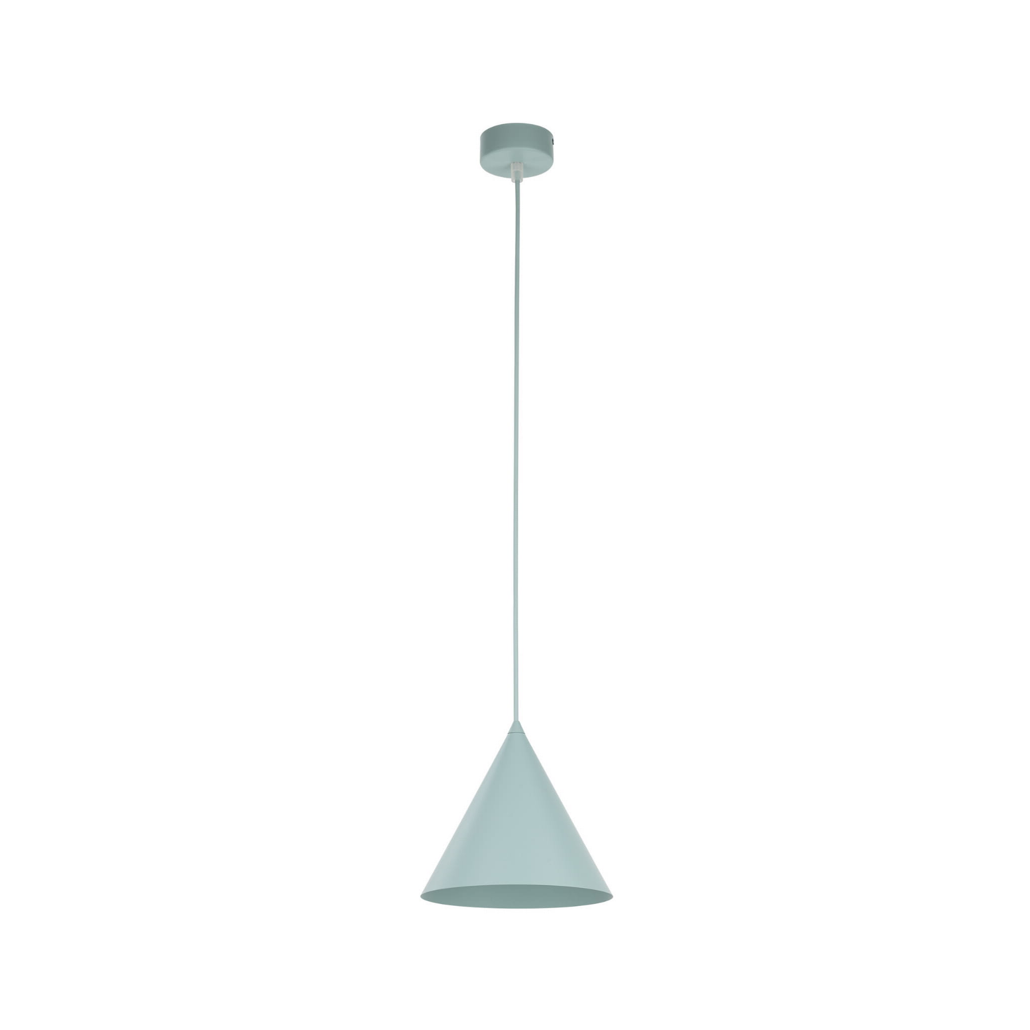 Lampa wisząca nowoczesna skandynawska klosz metalowy stożek miętowa TK Lighting Cono 10074 1x15W E27
