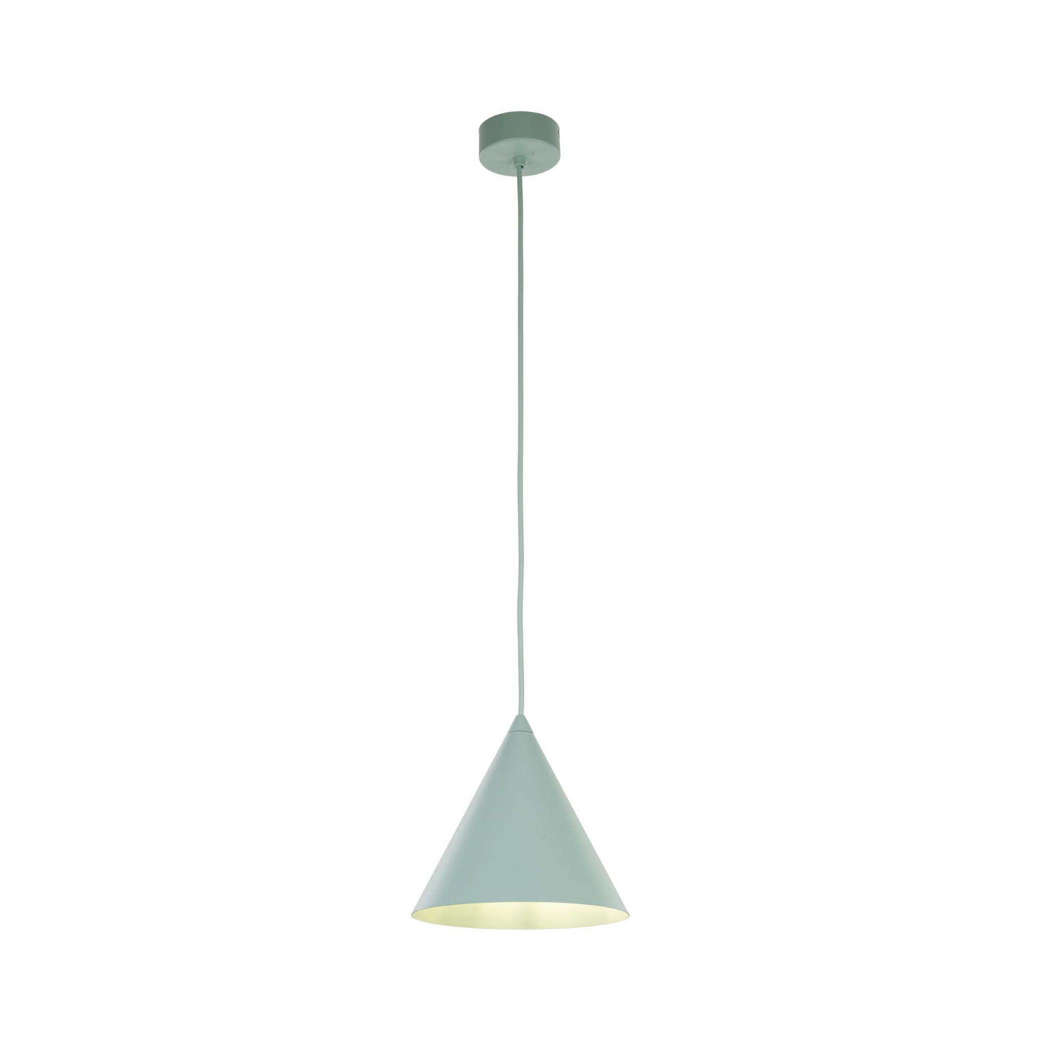 Lampa wisząca nowoczesna skandynawska klosz metalowy stożek miętowa TK Lighting Cono 10074 1x15W E27