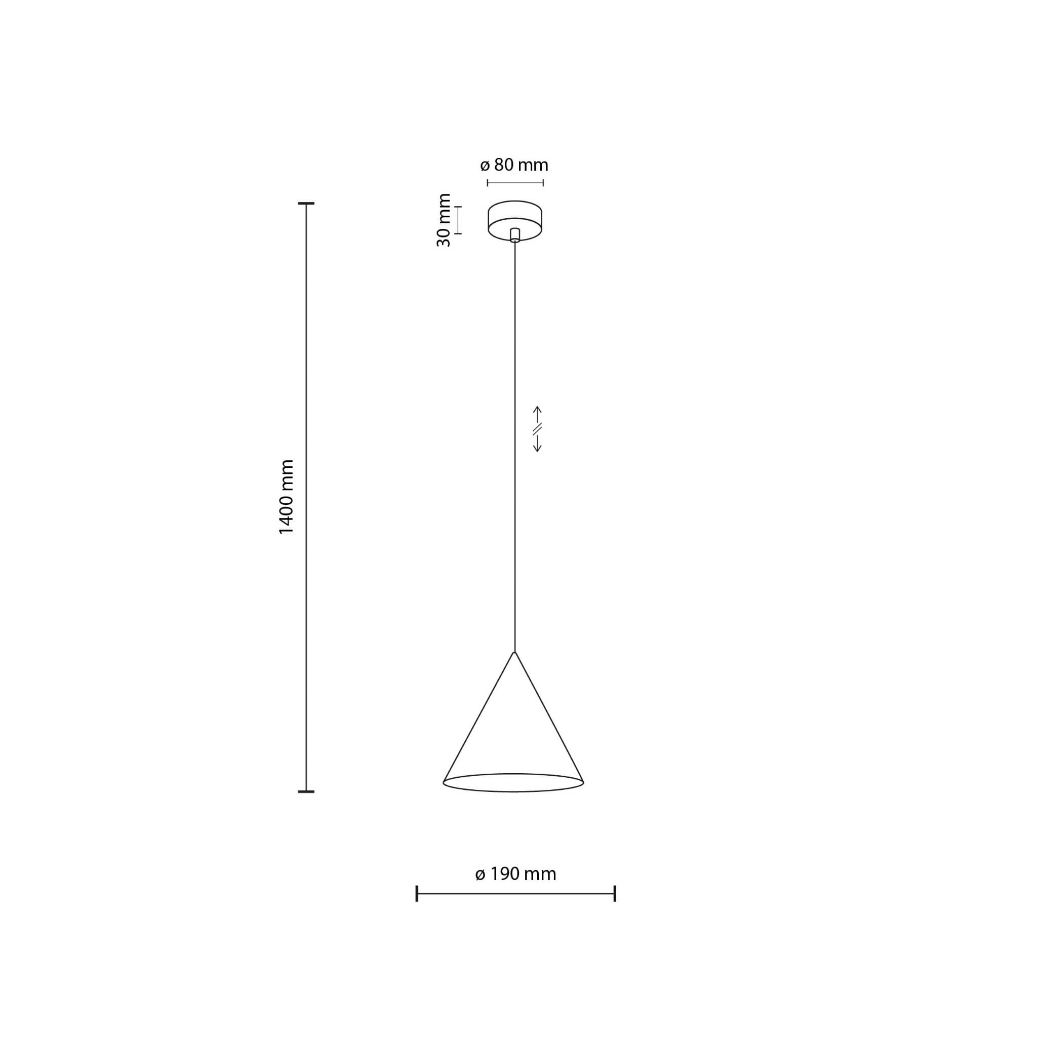 Lampa wisząca nowoczesna skandynawska klosz metalowy stożek miętowa TK Lighting Cono 10074 1x15W E27