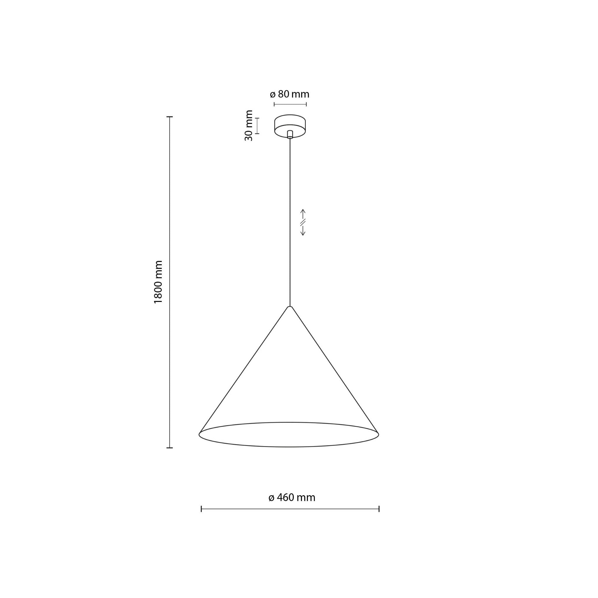 Lampa wisząca nowoczesna skandynawska klosz metalowy stożek miętowa TK Lighting Cono 10087 1x15W E27