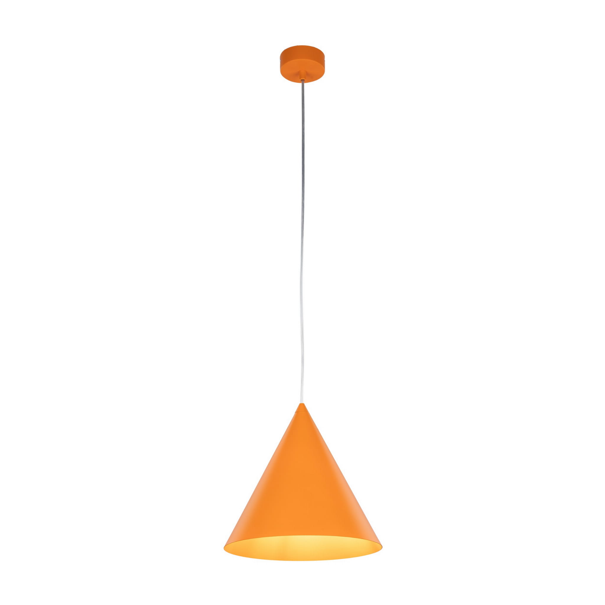 Lampa wisząca nowoczesna skandynawska klosz metalowy stożek pomarańczowa TK Lighting Cono 10064 1x15W E27