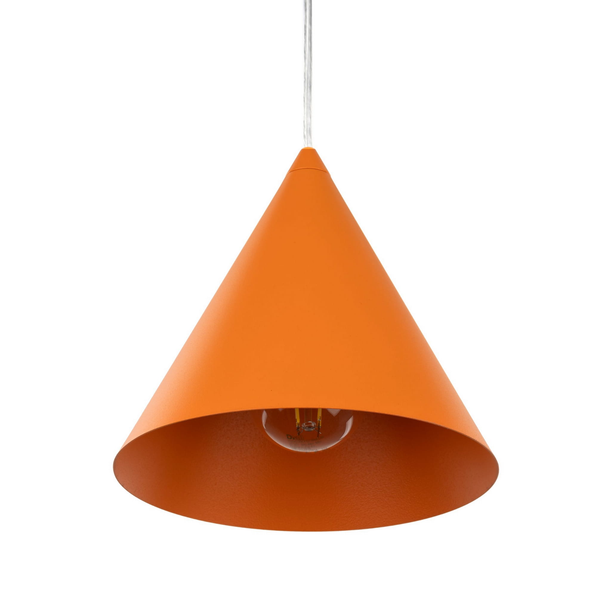 Lampa wisząca nowoczesna skandynawska klosz metalowy stożek pomarańczowa TK Lighting Cono 10075 1x15W E27