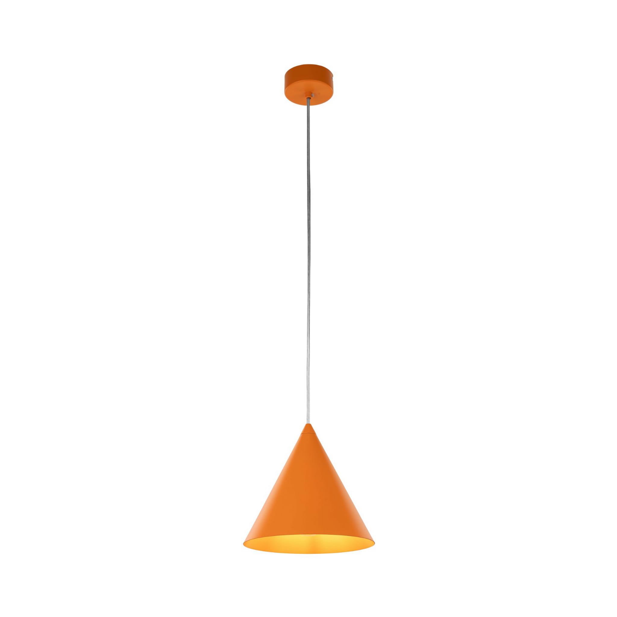 Lampa wisząca nowoczesna skandynawska klosz metalowy stożek pomarańczowa TK Lighting Cono 10075 1x15W E27