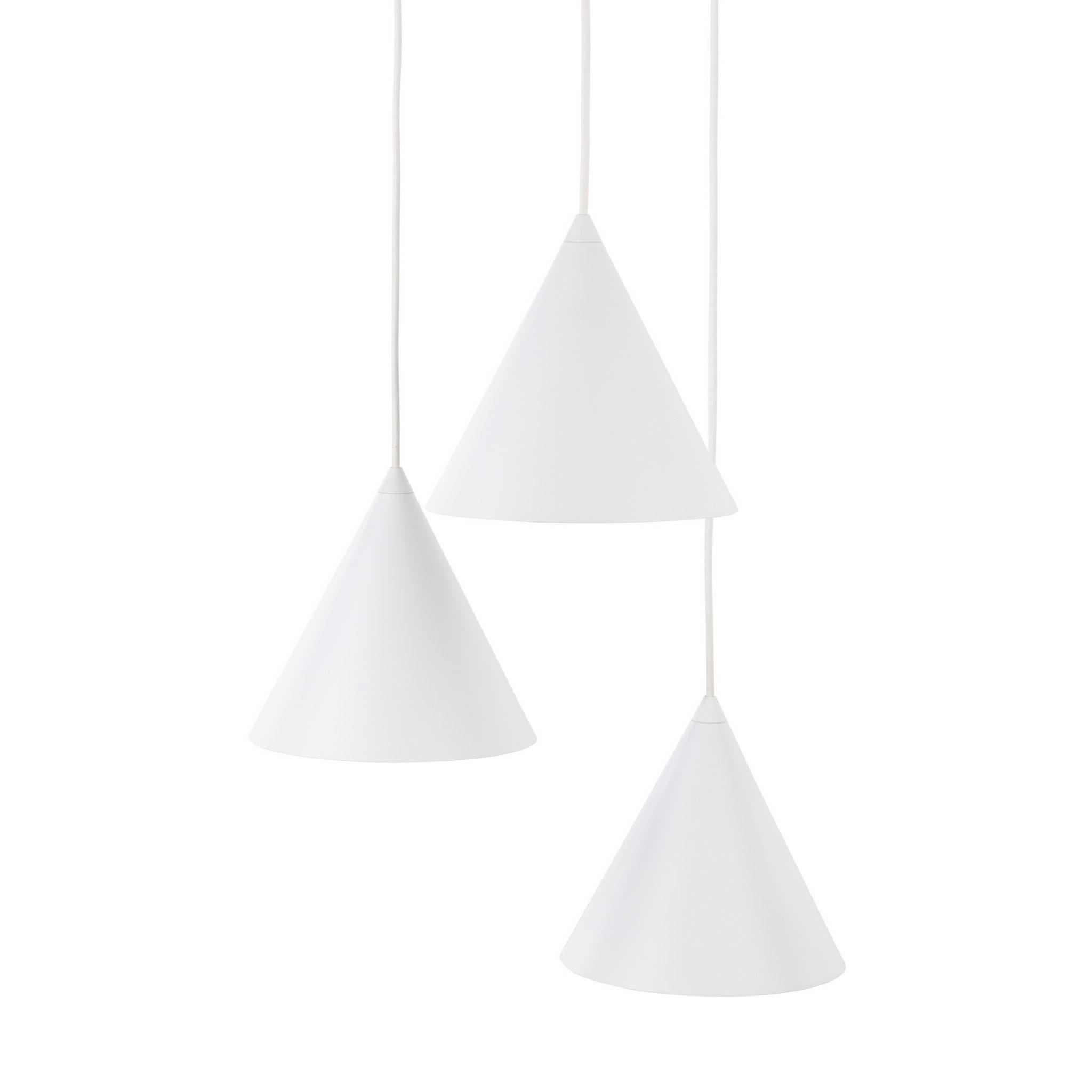 Lampa wisząca nowoczesna skandynawska klosz metalowy stożek biała TK Lighting Cono 10012 3x15W E27
