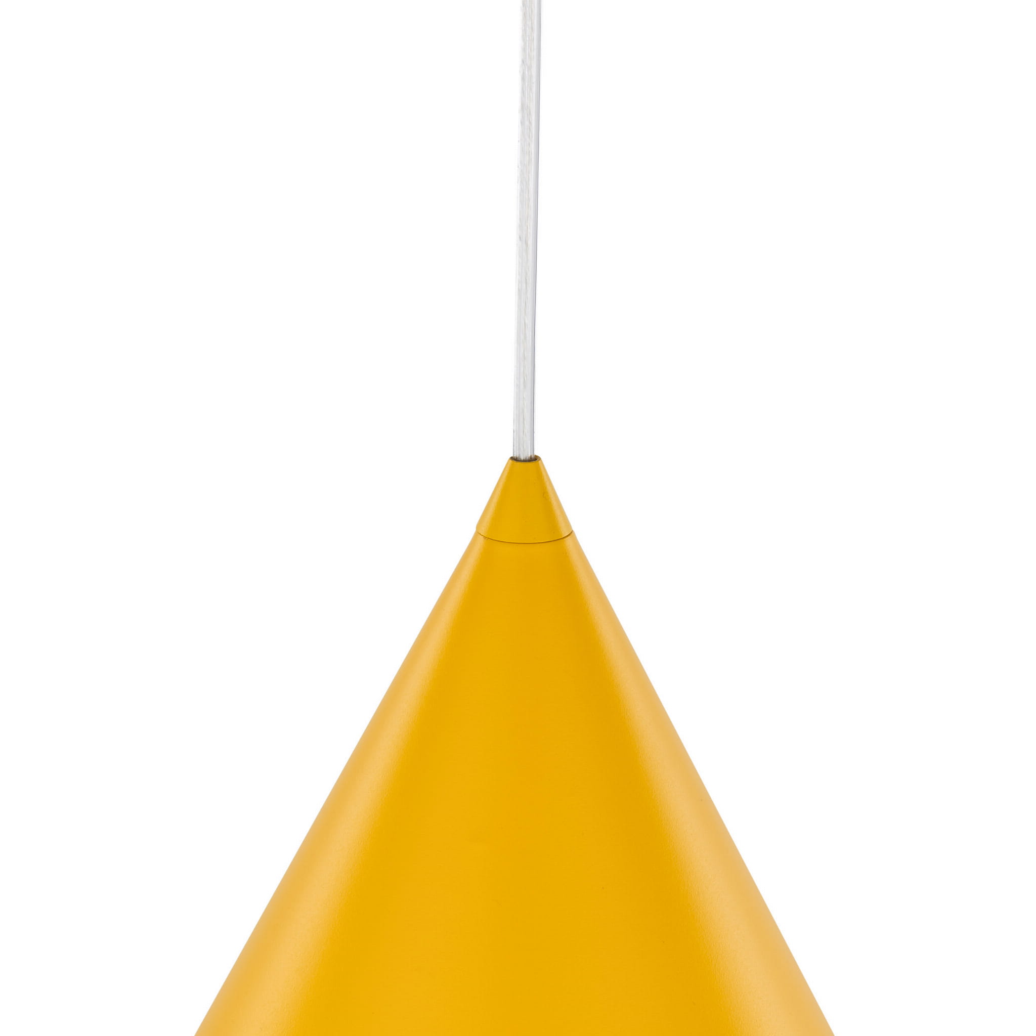 Lampa wisząca nowoczesna skandynawska klosz metalowy stożek żółta TK Lighting Cono 3281 1x15W E27