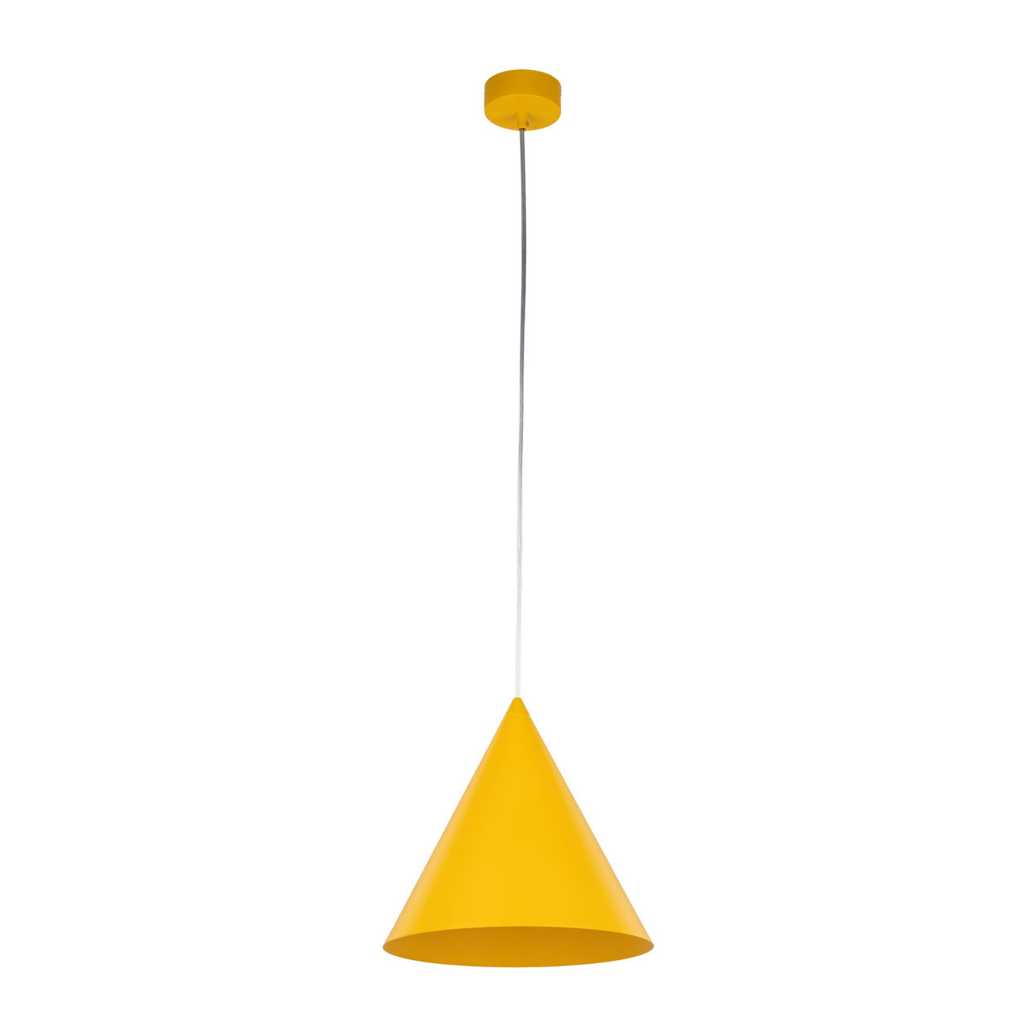 Lampa wisząca nowoczesna skandynawska klosz metalowy stożek żółta TK Lighting Cono 10066 1x15W E27