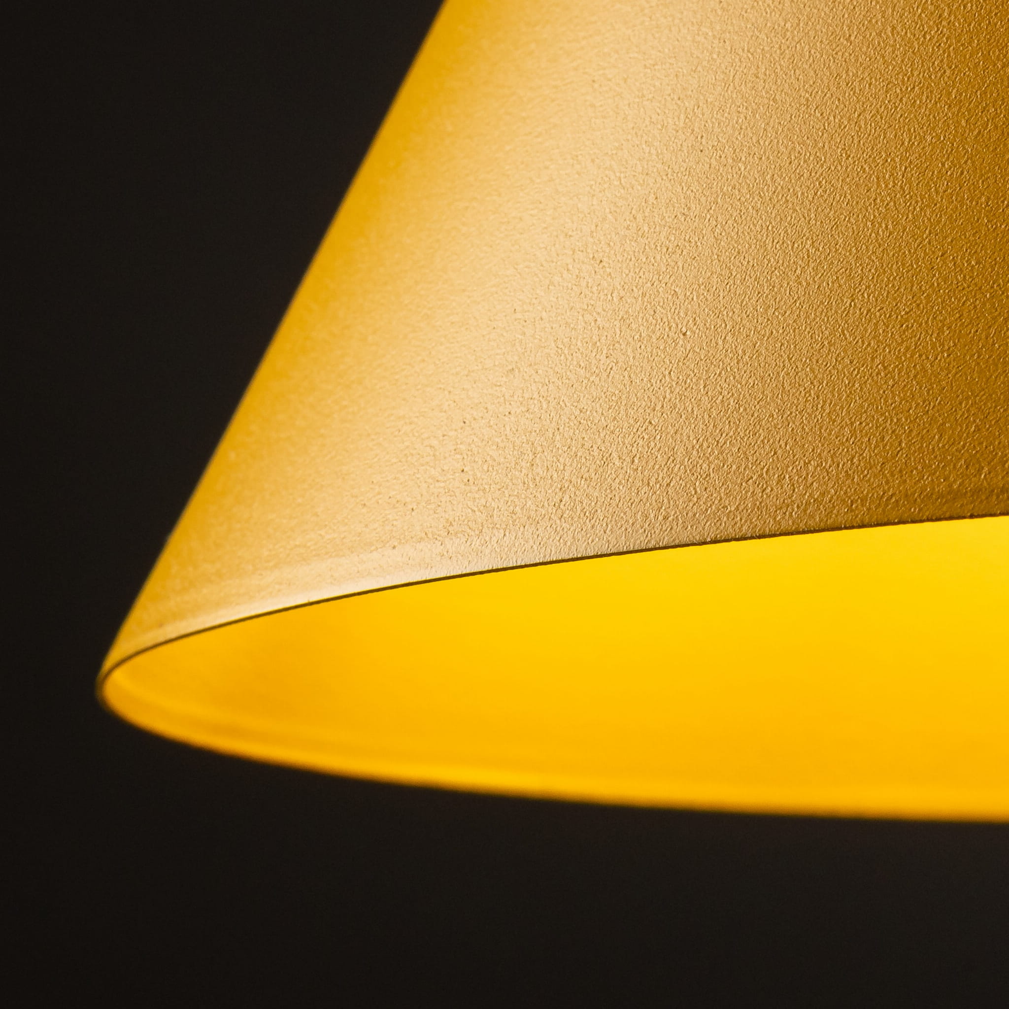 Lampa wisząca nowoczesna skandynawska klosz metalowy stożek żółta TK Lighting Cono 10066 1x15W E27