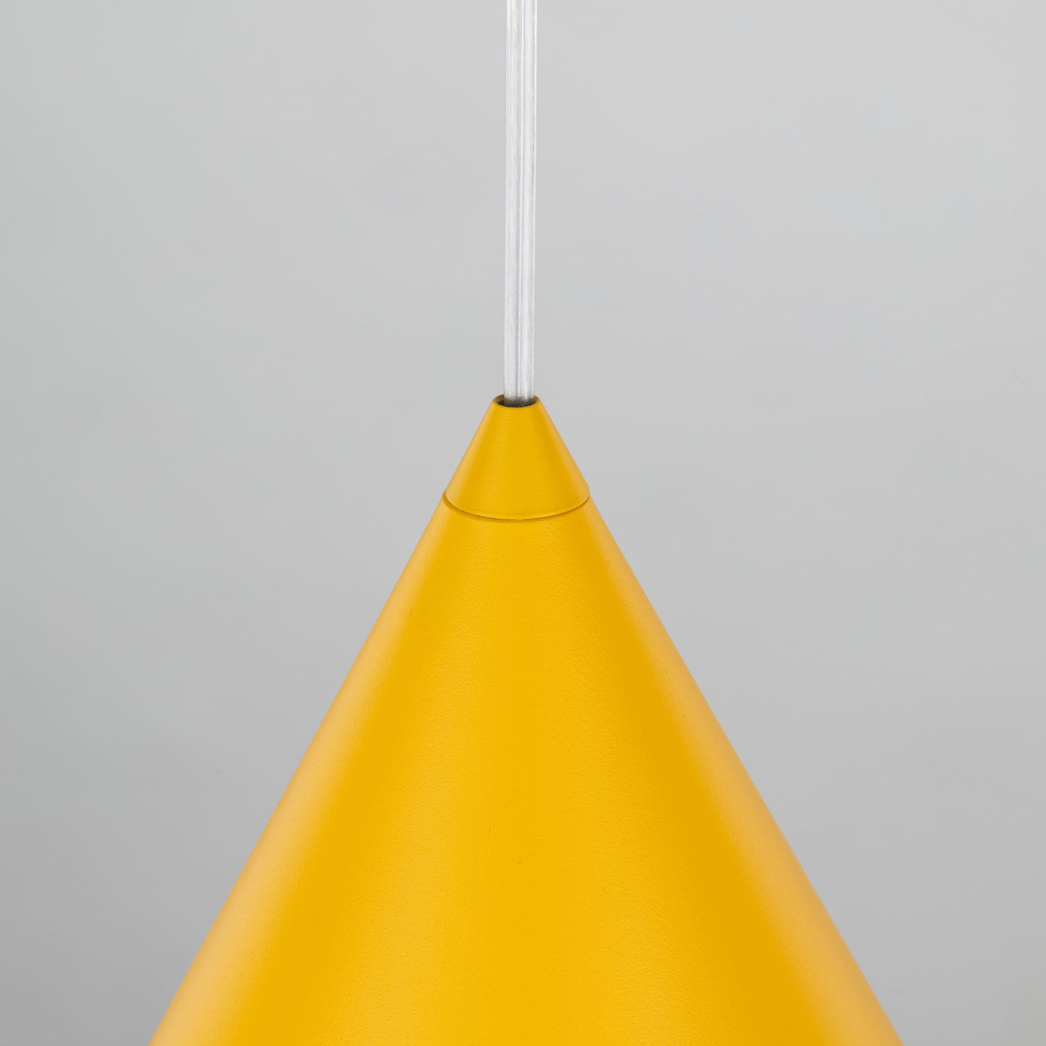 Lampa wisząca nowoczesna skandynawska klosz metalowy stożek żółta TK Lighting Cono 10066 1x15W E27