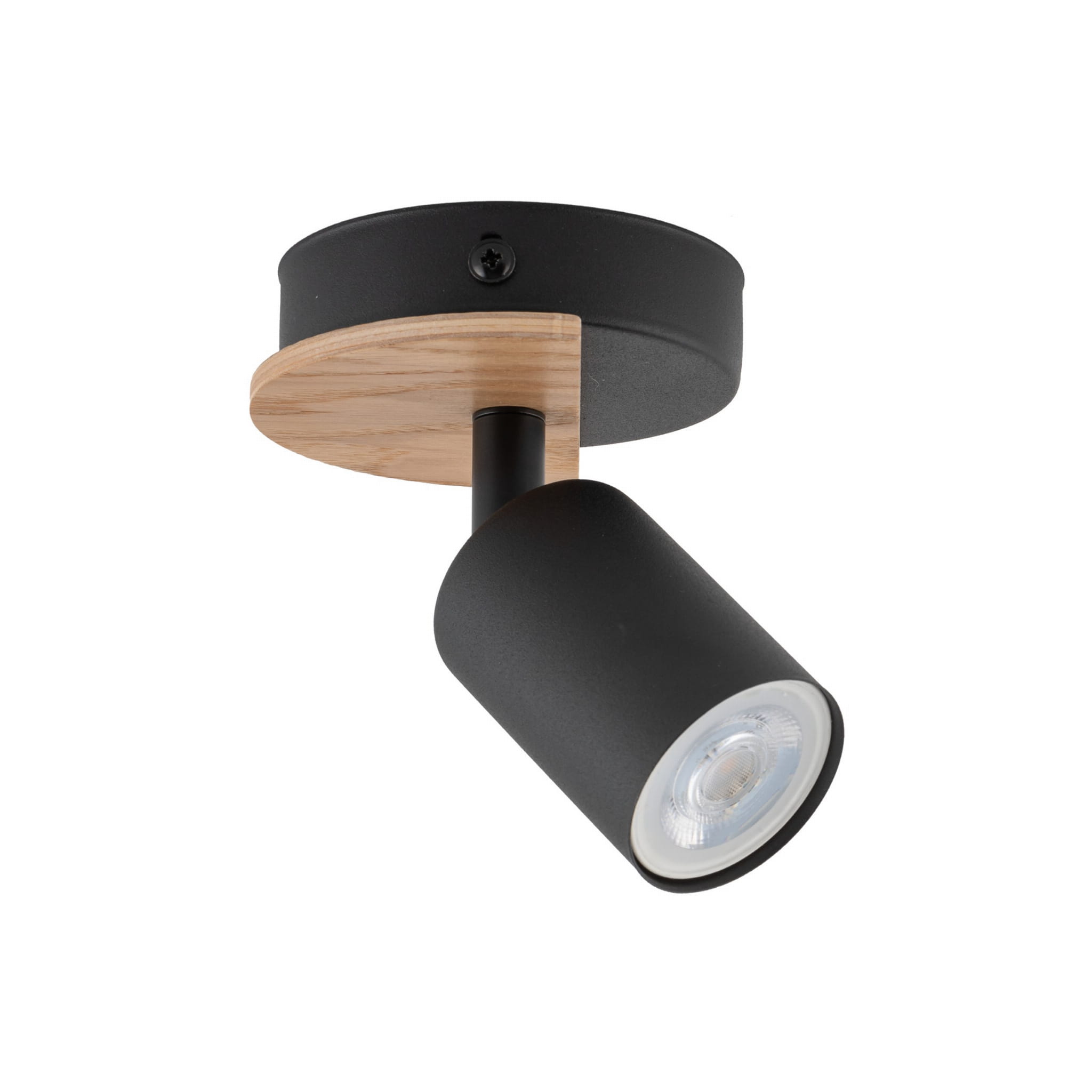 Lampa sufitowa tuba spot reflektor Tk Lighting Top 4673 1x10W GU10 czarny drewniany