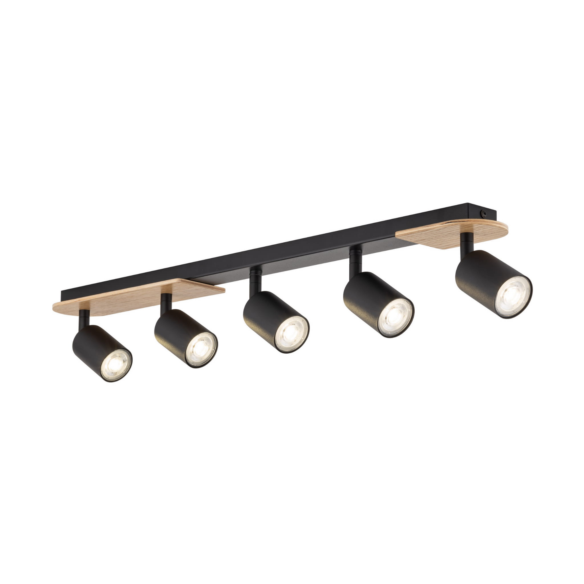 Lampa sufitowa tuba spoty reflektory drewniany czarny TK Lighting Cover 5777 5x10W GU10