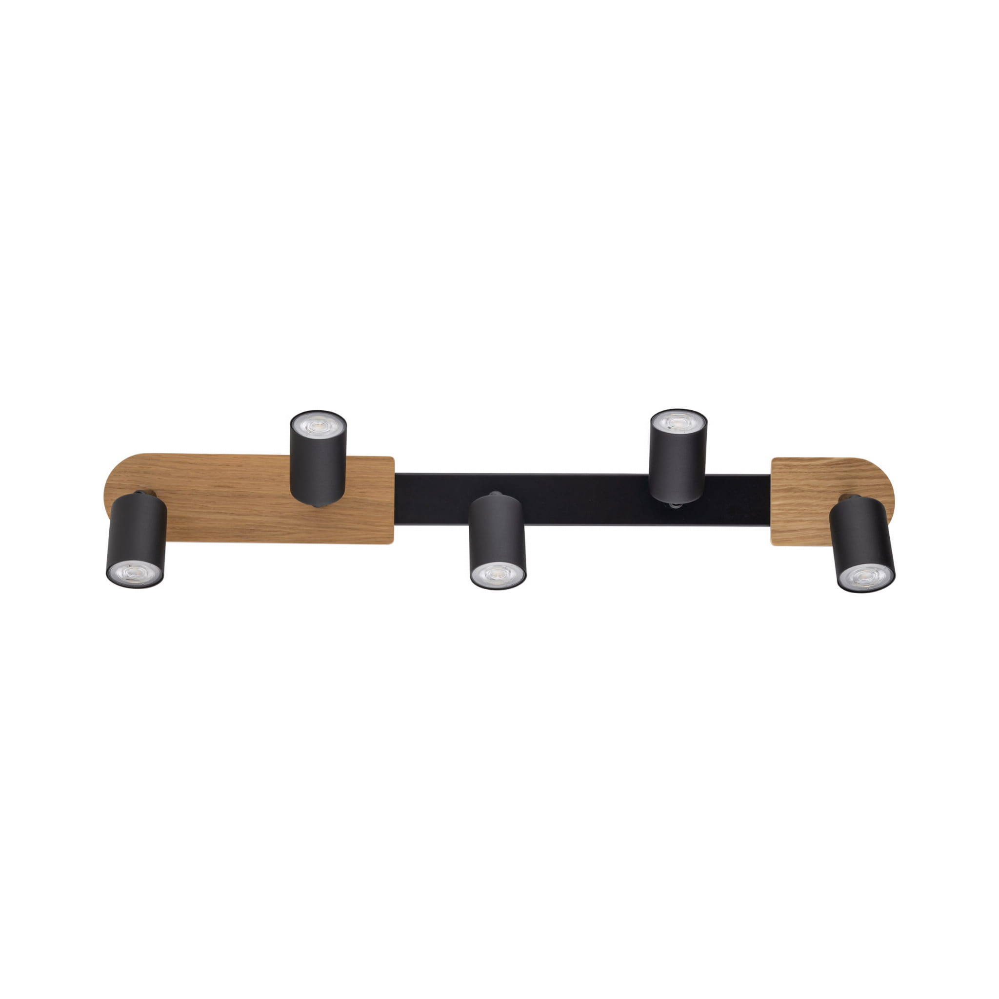 Lampa sufitowa tuba spoty reflektory drewniany czarny TK Lighting Cover 5777 5x10W GU10