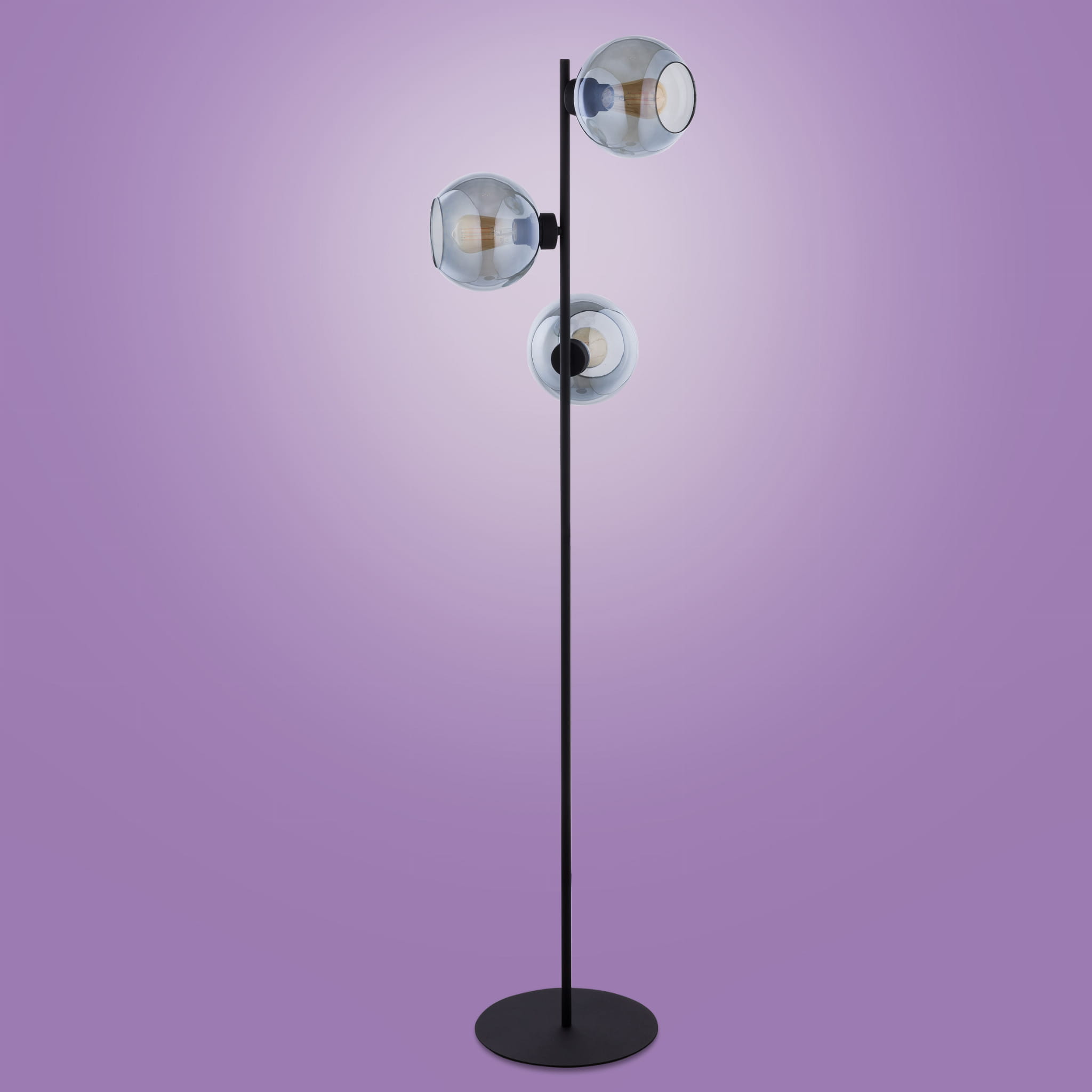 Lampa podłogowa stojąca metalowa kule szklane klosze TK Lighting Cubus Graphite 5239 3x15W E27 grafit czarny